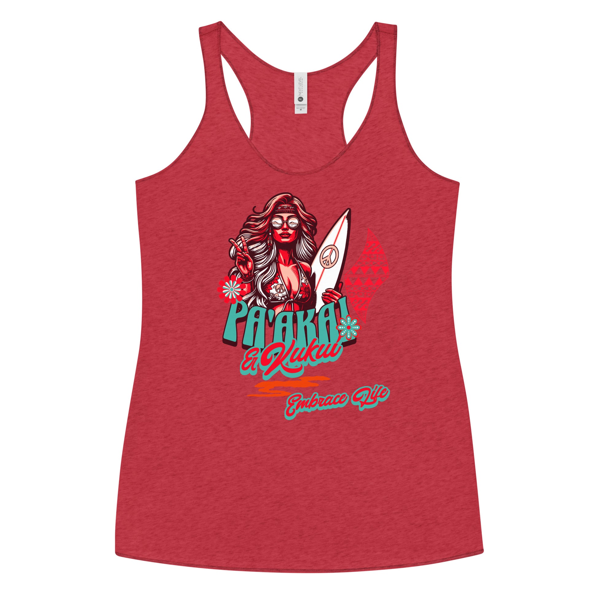 Heʻenalu Chic Racerback Tank-top (Red) Tank Top Pa'akai & Kukui
