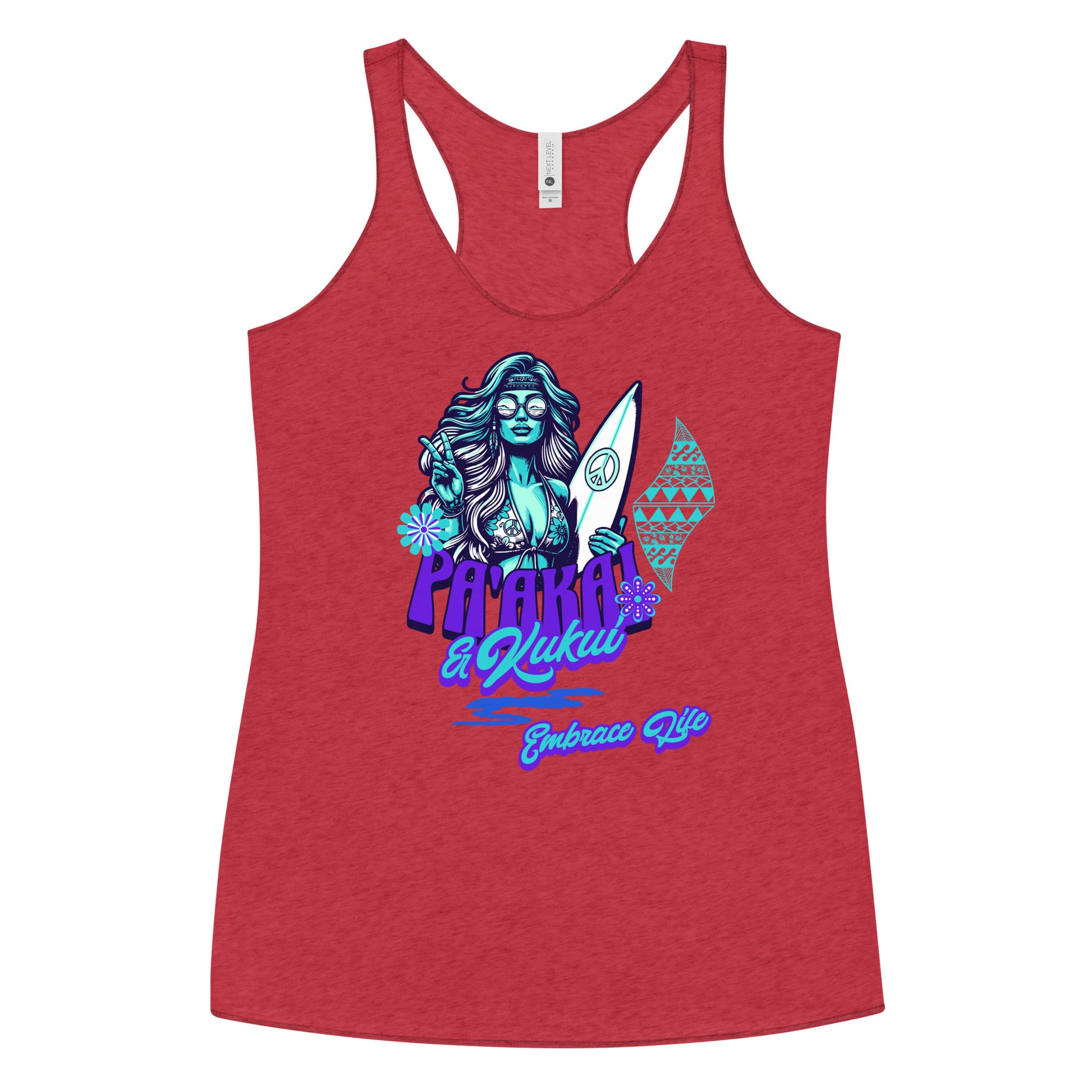 Heʻenalu Chic Racerback Tank-top (Turquoise) Tank Top Pa'akai & Kukui