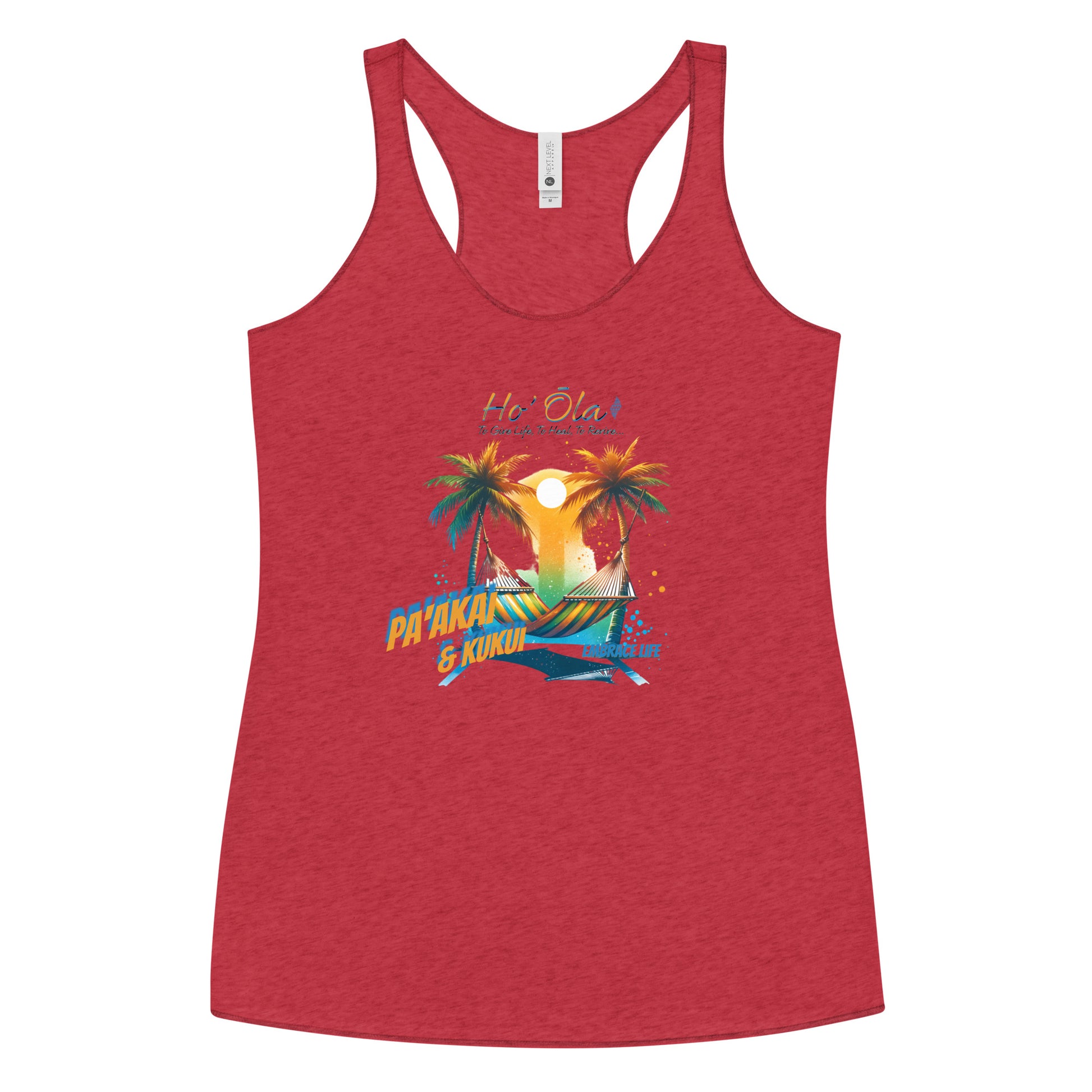 Beach Life Women's Racerback Tank Tank Top Pa'akai & Kukui