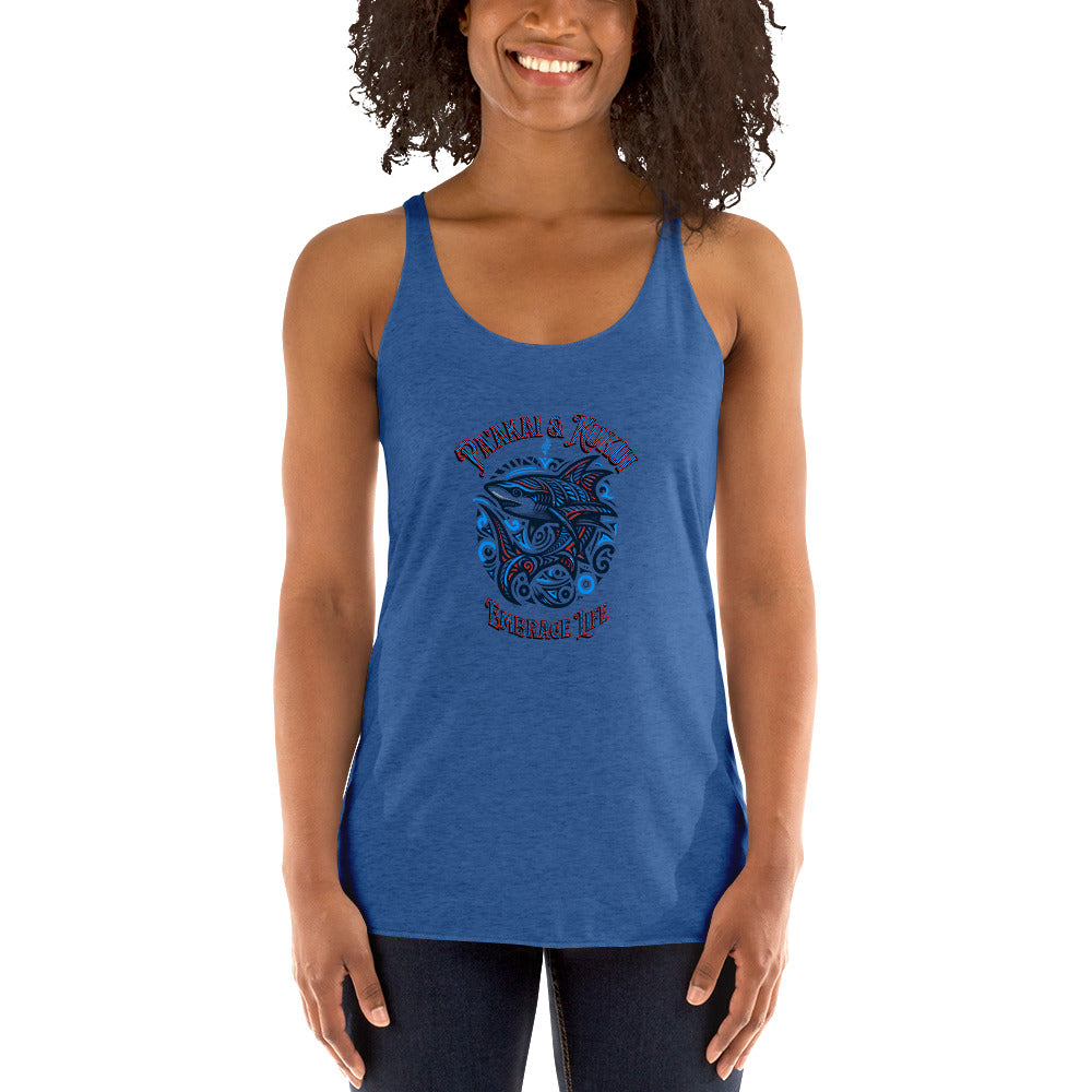 Tribal Shark Women's Racerback Tank Tank Top Pa'akai & Kukui