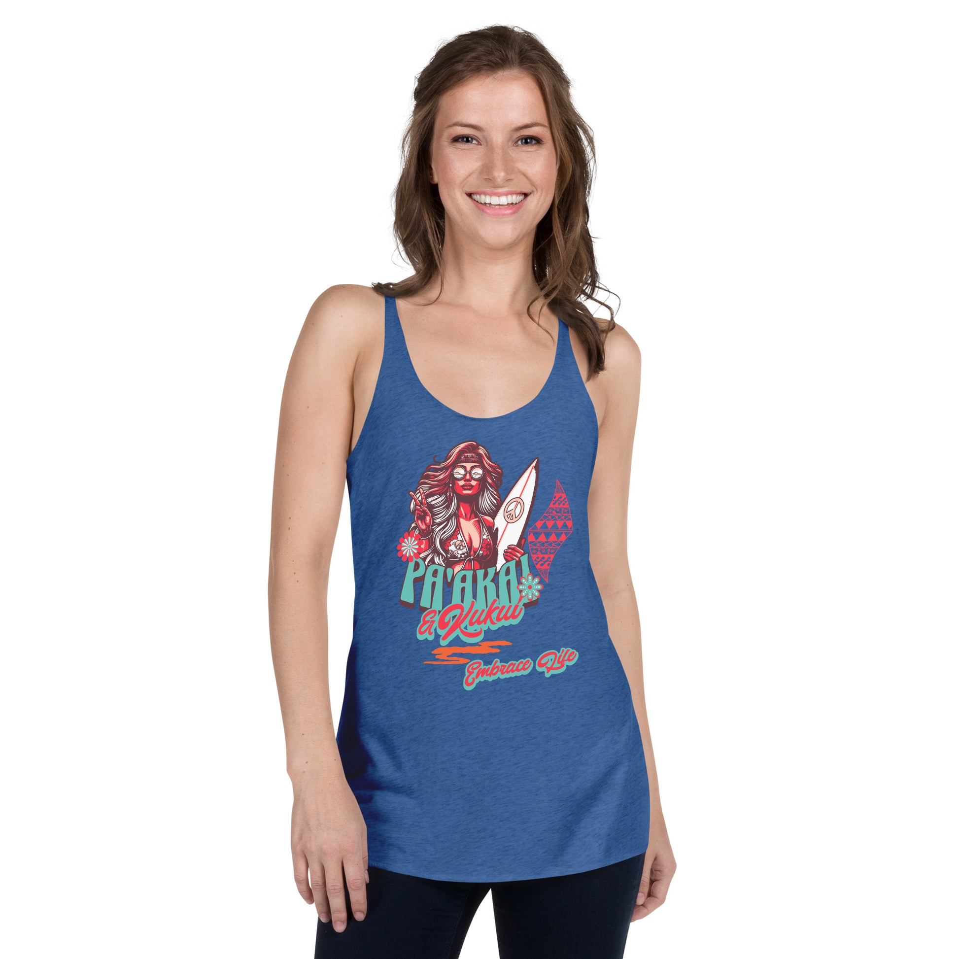 Heʻenalu Chic Racerback Tank-top (Red) Tank Top Pa'akai & Kukui