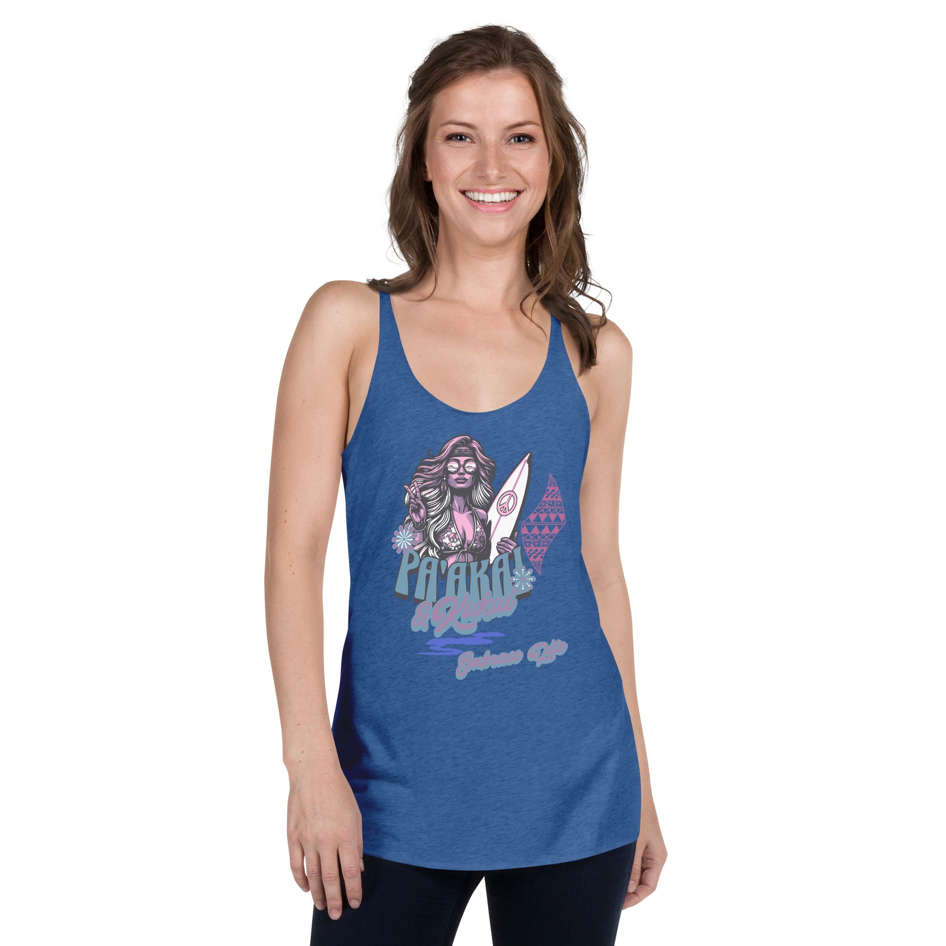 Heʻenalu Chic Racerback Tank-top (Purple) Tank Top Pa'akai & Kukui
