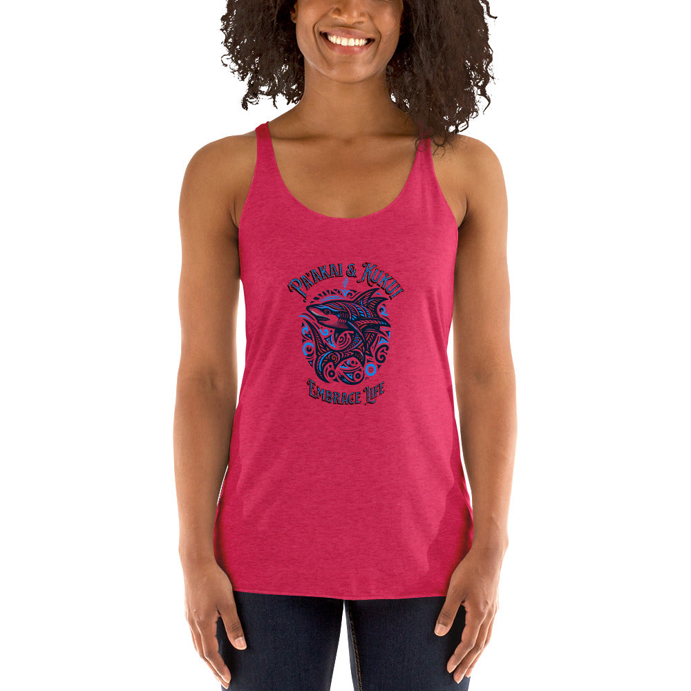 Tribal Shark Women's Racerback Tank Tank Top Pa'akai & Kukui