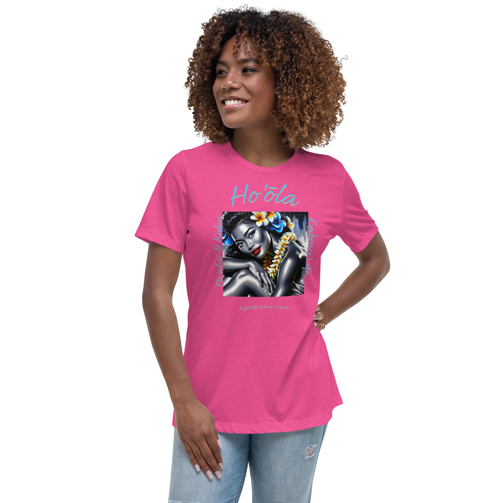 Aloha Wahine Hawai'i Women's Relaxed T-Shirt T-shirt Pa'akai & Kukui