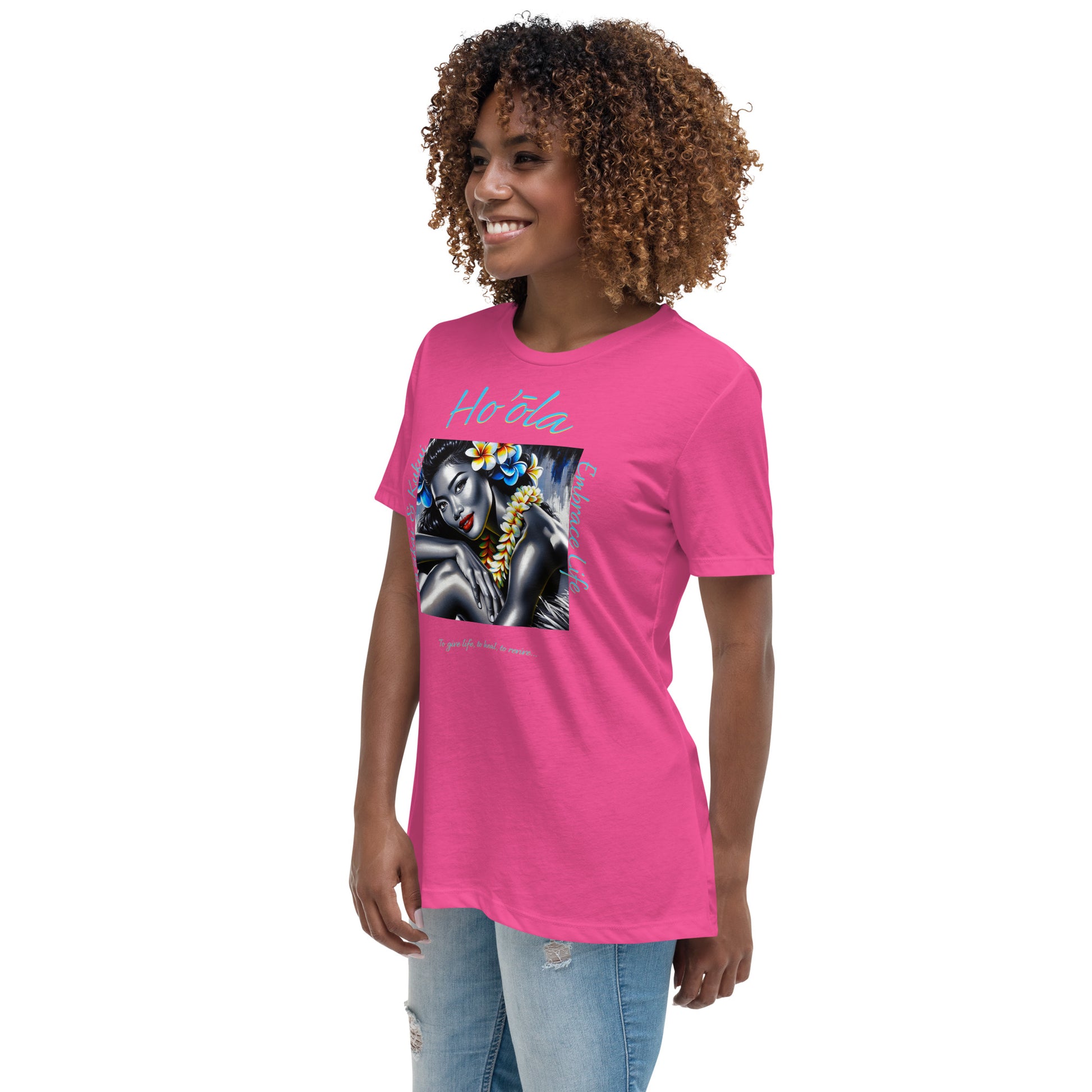 Aloha Wahine Hawai'i Women's Relaxed T-Shirt T-shirt Pa'akai & Kukui
