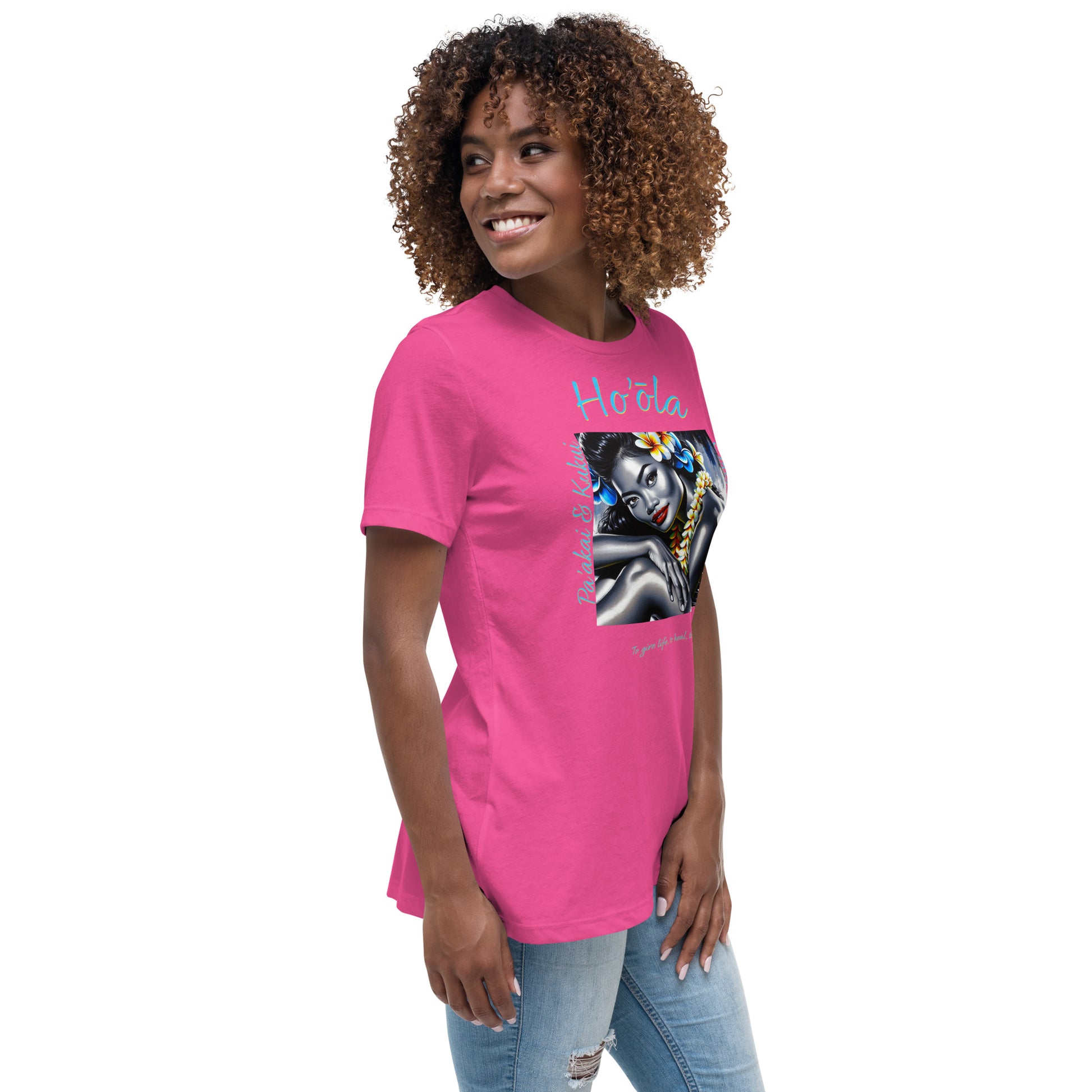 Aloha Wahine Hawai'i Women's Relaxed T-Shirt T-shirt Pa'akai & Kukui