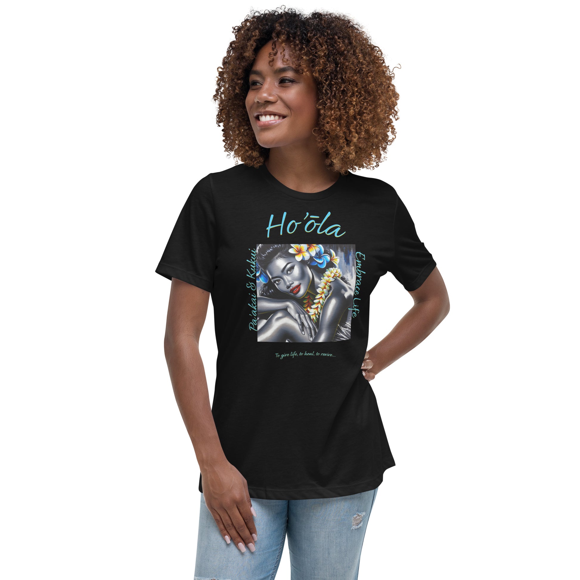 Aloha Wahine Hawai'i Women's Relaxed T-Shirt T-shirt Pa'akai & Kukui
