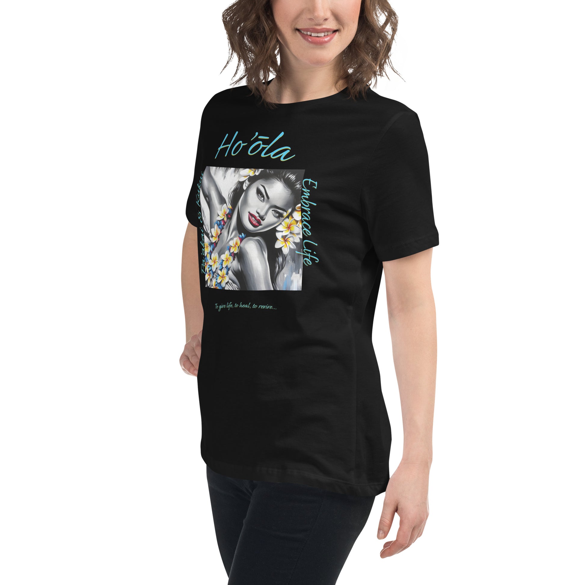 Aloha Wahine Hawai'i Women's Relaxed T-Shirt T-shirt Pa'akai & Kukui