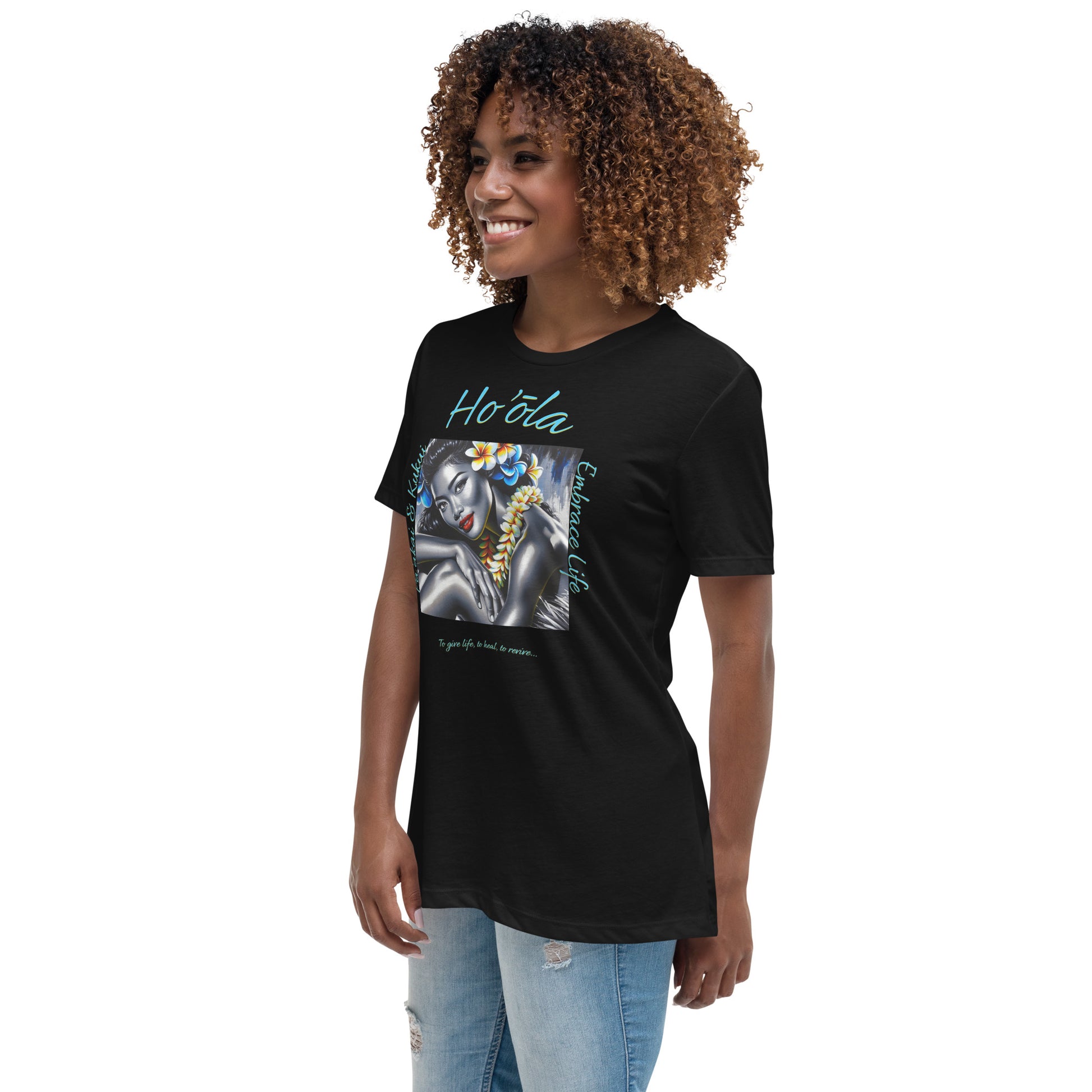 Aloha Wahine Hawai'i Women's Relaxed T-Shirt T-shirt Pa'akai & Kukui