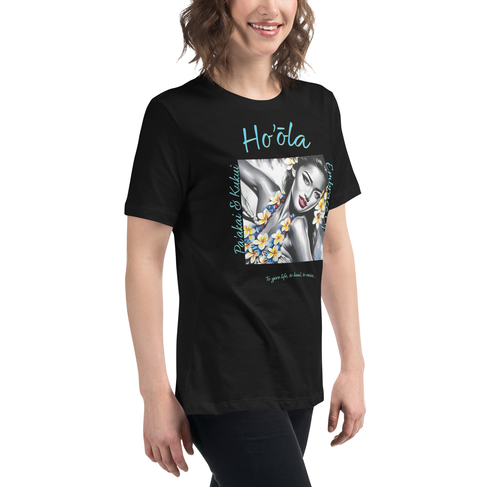 Aloha Wahine Hawai'i Women's Relaxed T-Shirt T-shirt Pa'akai & Kukui