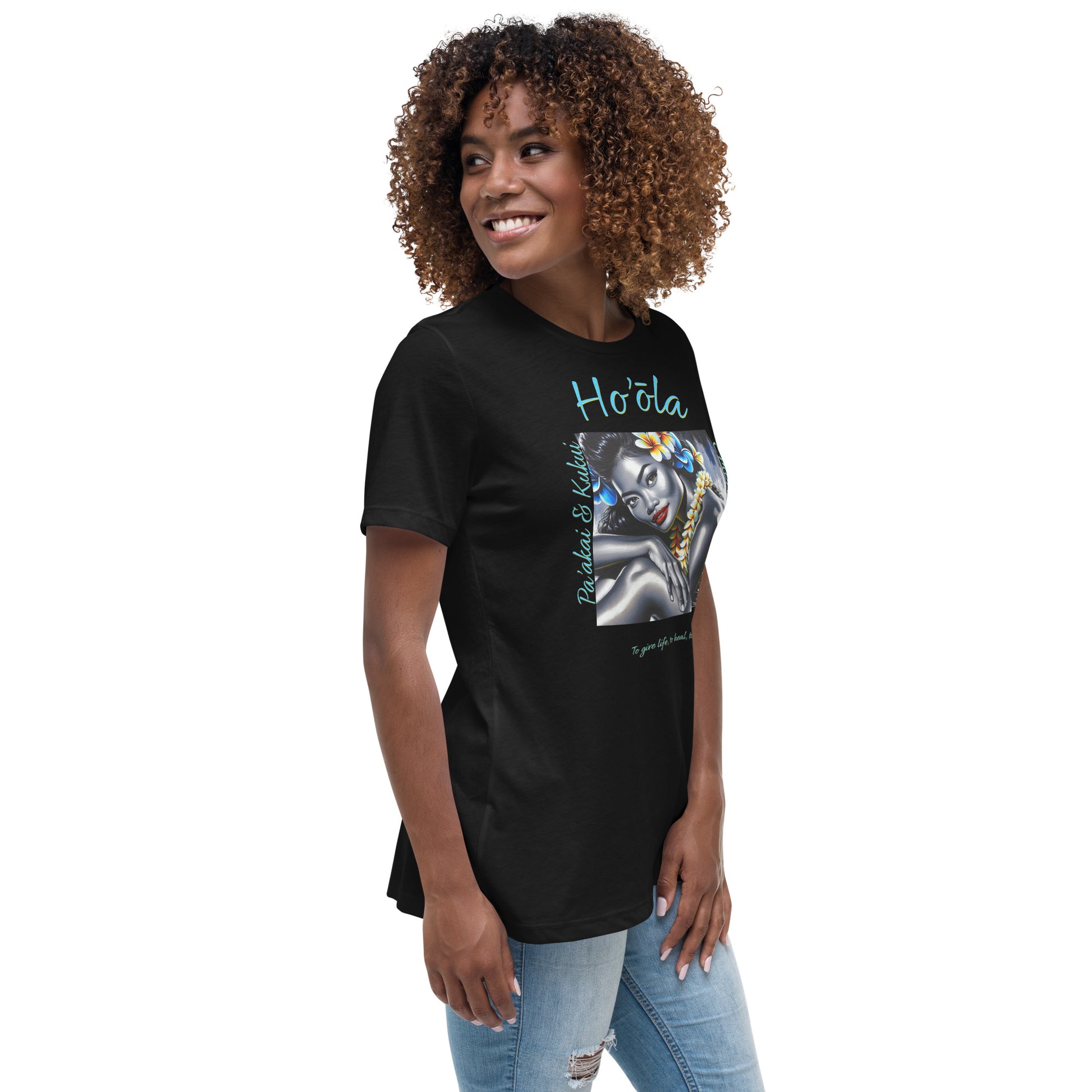 Aloha Wahine Hawai'i Women's Relaxed T-Shirt T-shirt Pa'akai & Kukui