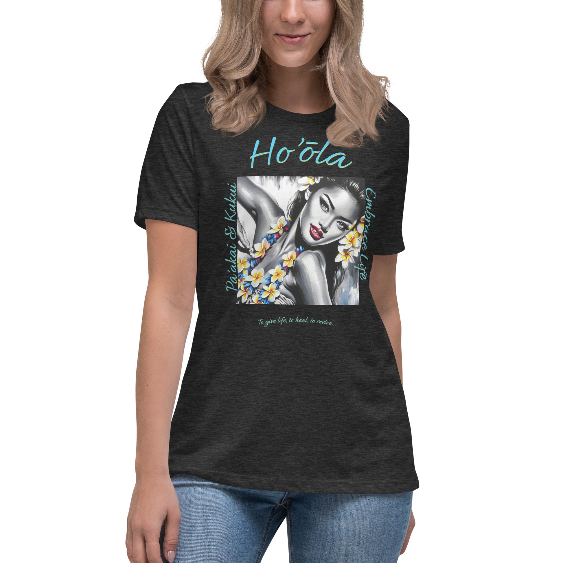 Aloha Wahine Hawai'i Women's Relaxed T-Shirt T-shirt Pa'akai & Kukui