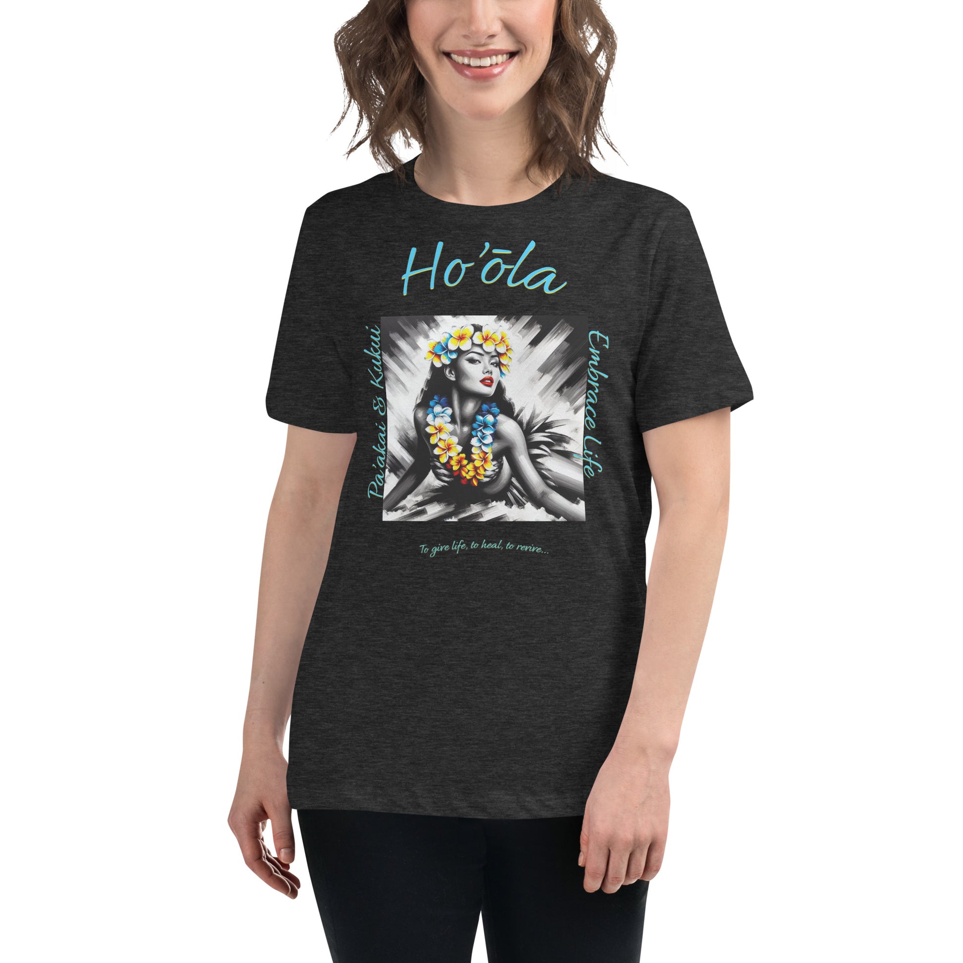 Aloha Wahine Hawai'i Women's Relaxed T-Shirt T-shirt Pa'akai & Kukui