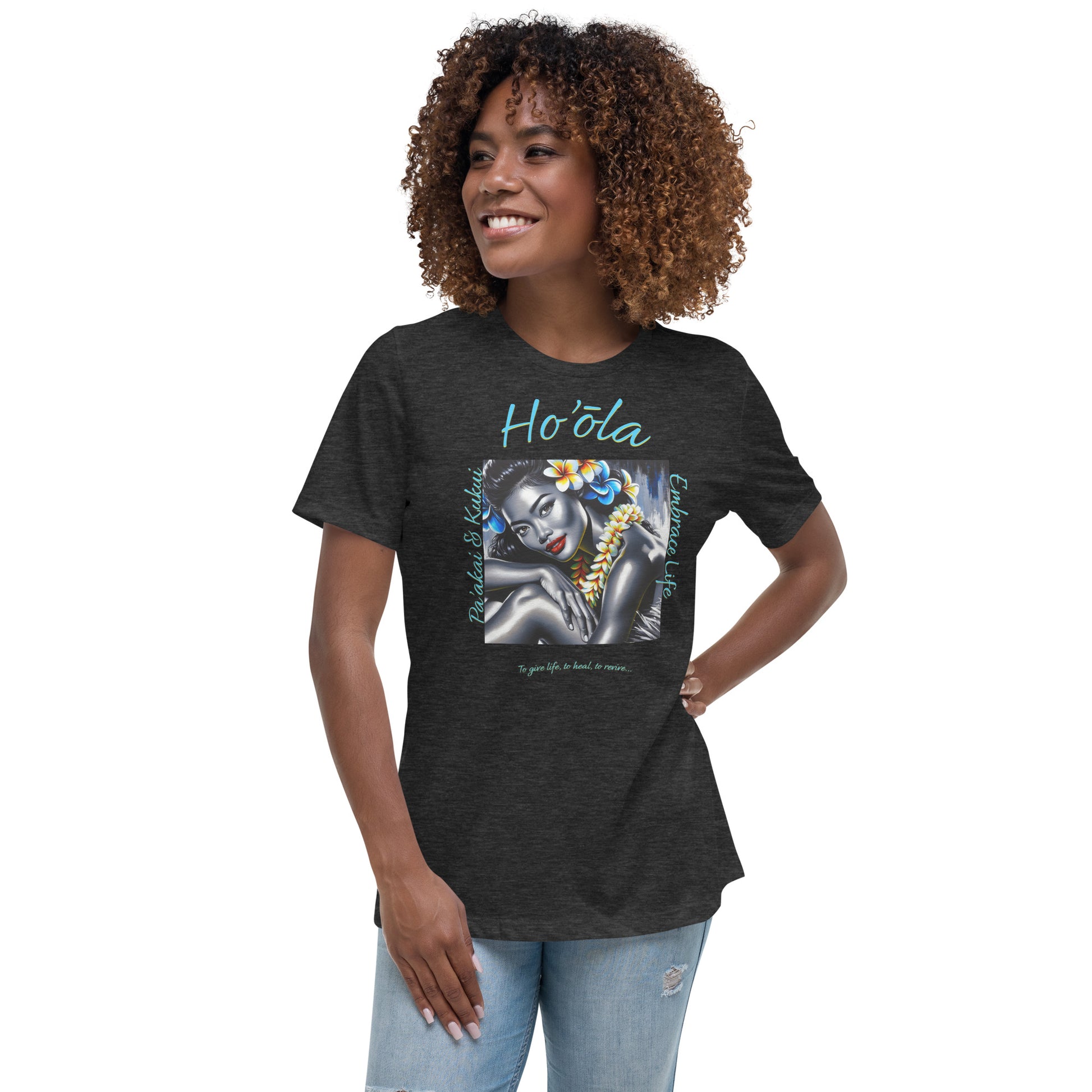 Aloha Wahine Hawai'i Women's Relaxed T-Shirt T-shirt Pa'akai & Kukui