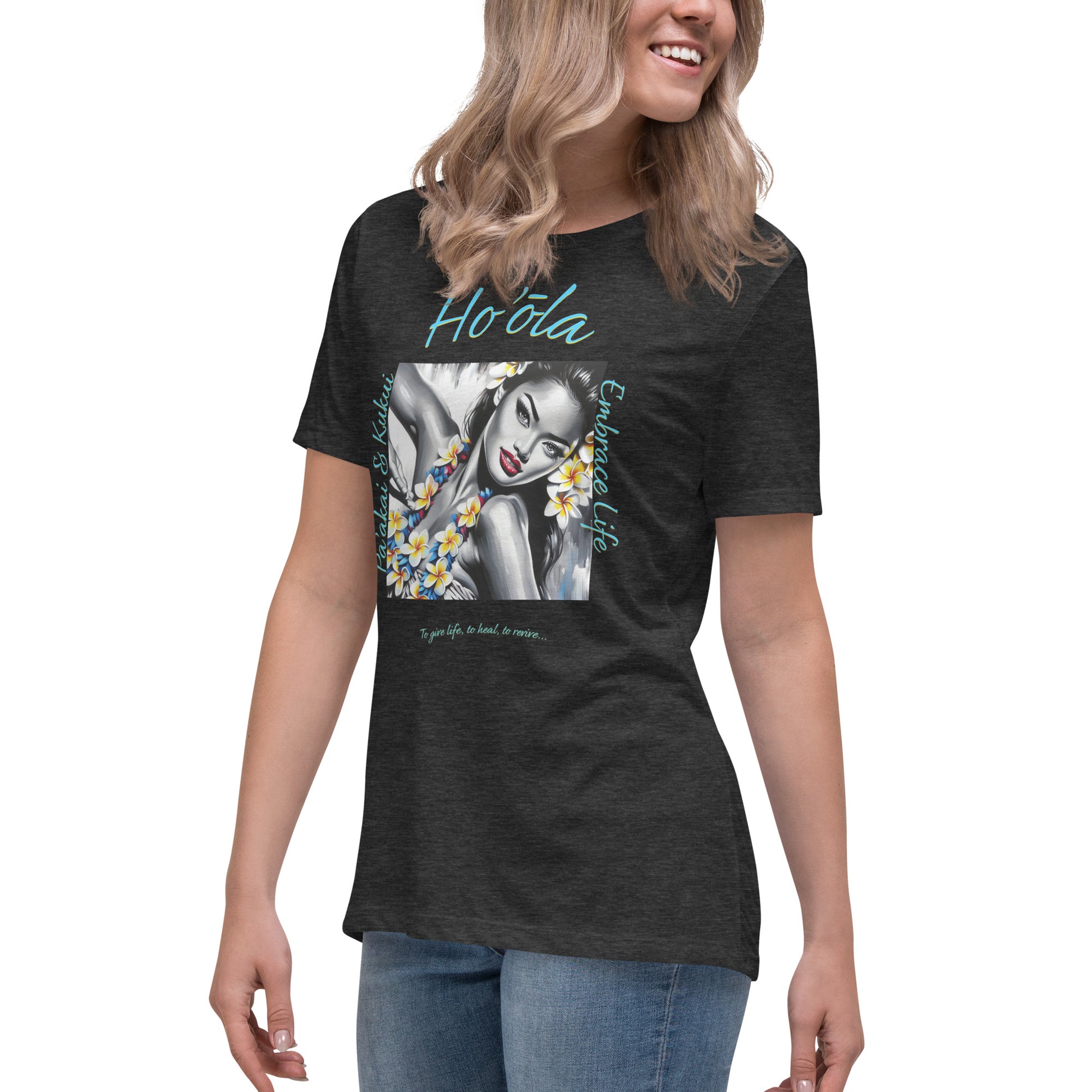 Aloha Wahine Hawai'i Women's Relaxed T-Shirt T-shirt Pa'akai & Kukui