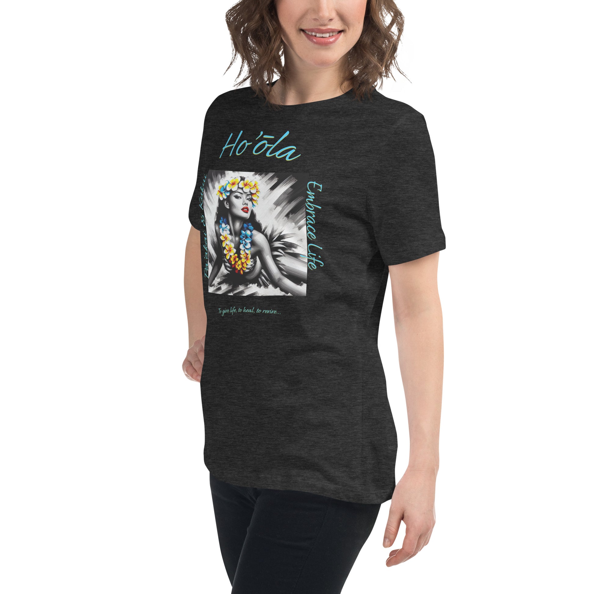 Aloha Wahine Hawai'i Women's Relaxed T-Shirt T-shirt Pa'akai & Kukui