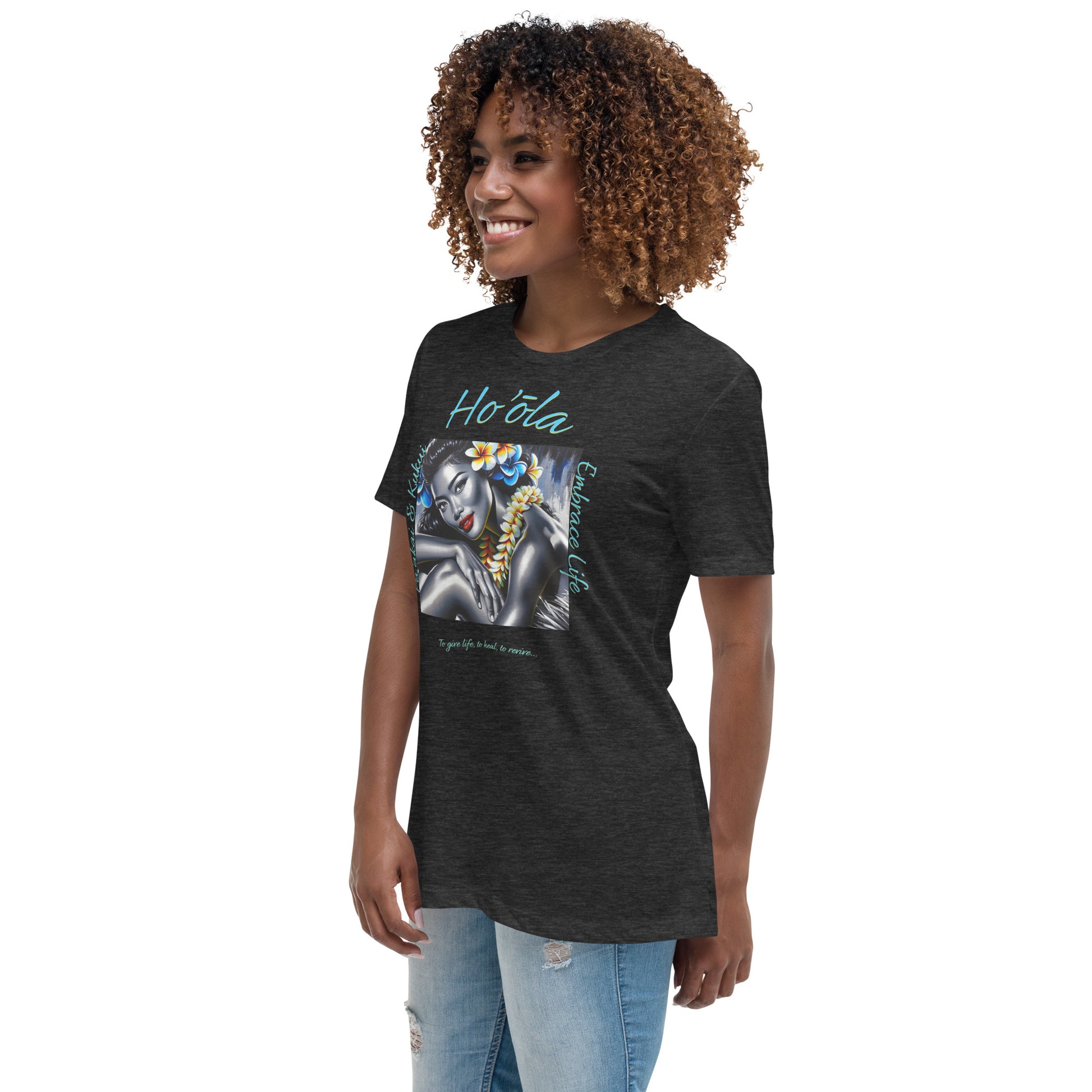 Aloha Wahine Hawai'i Women's Relaxed T-Shirt T-shirt Pa'akai & Kukui