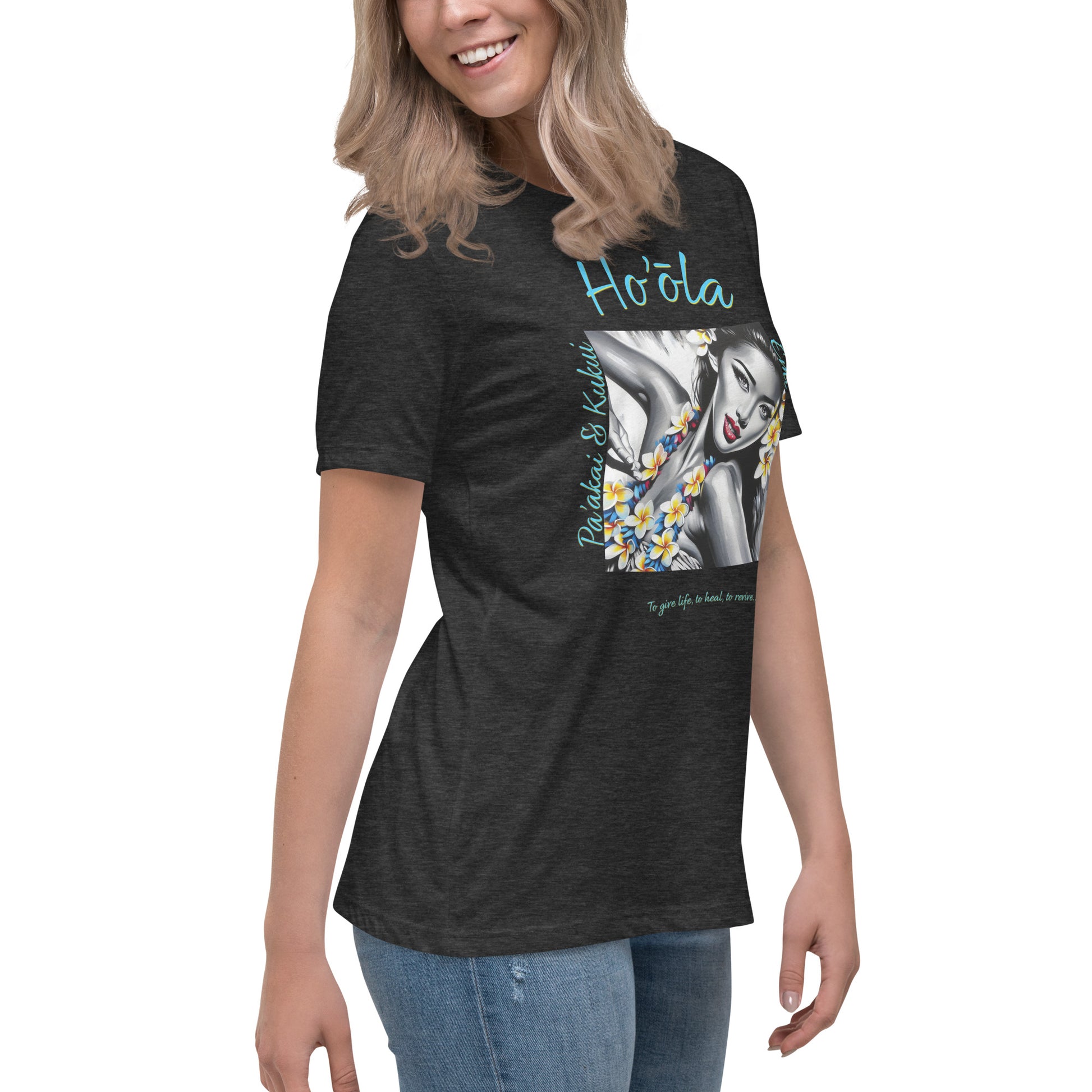 Aloha Wahine Hawai'i Women's Relaxed T-Shirt T-shirt Pa'akai & Kukui