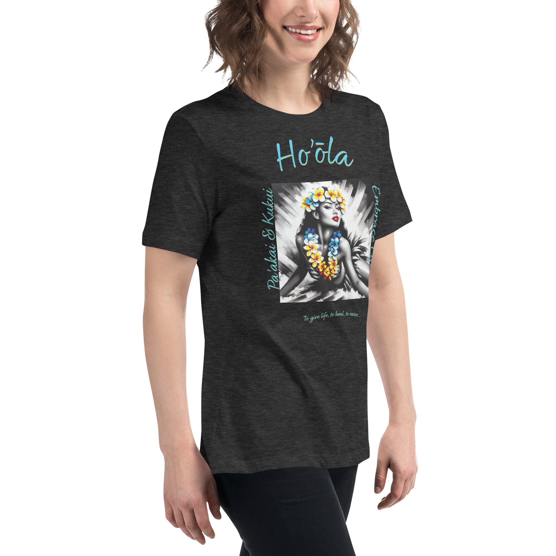 Aloha Wahine Hawai'i Women's Relaxed T-Shirt T-shirt Pa'akai & Kukui