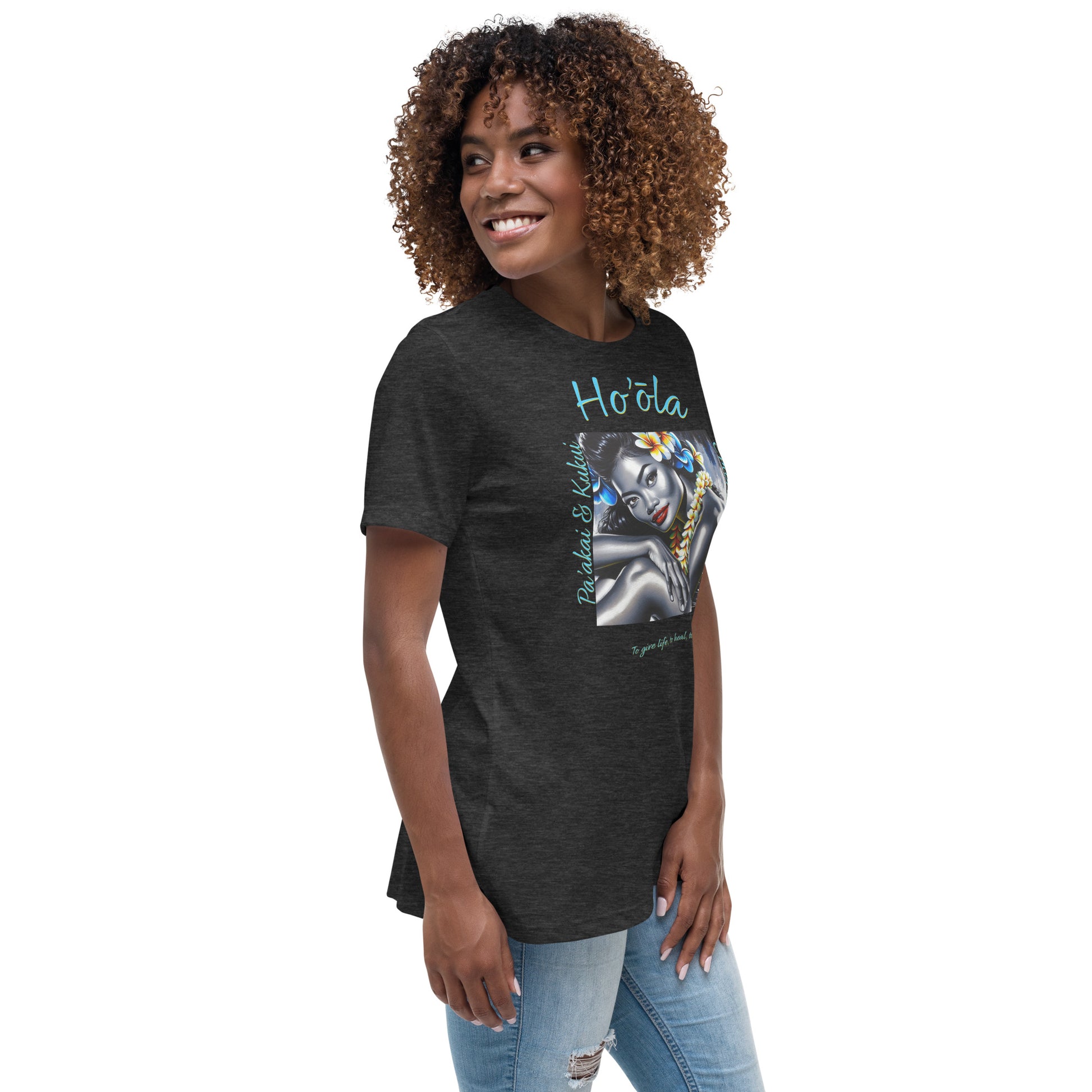 Aloha Wahine Hawai'i Women's Relaxed T-Shirt T-shirt Pa'akai & Kukui