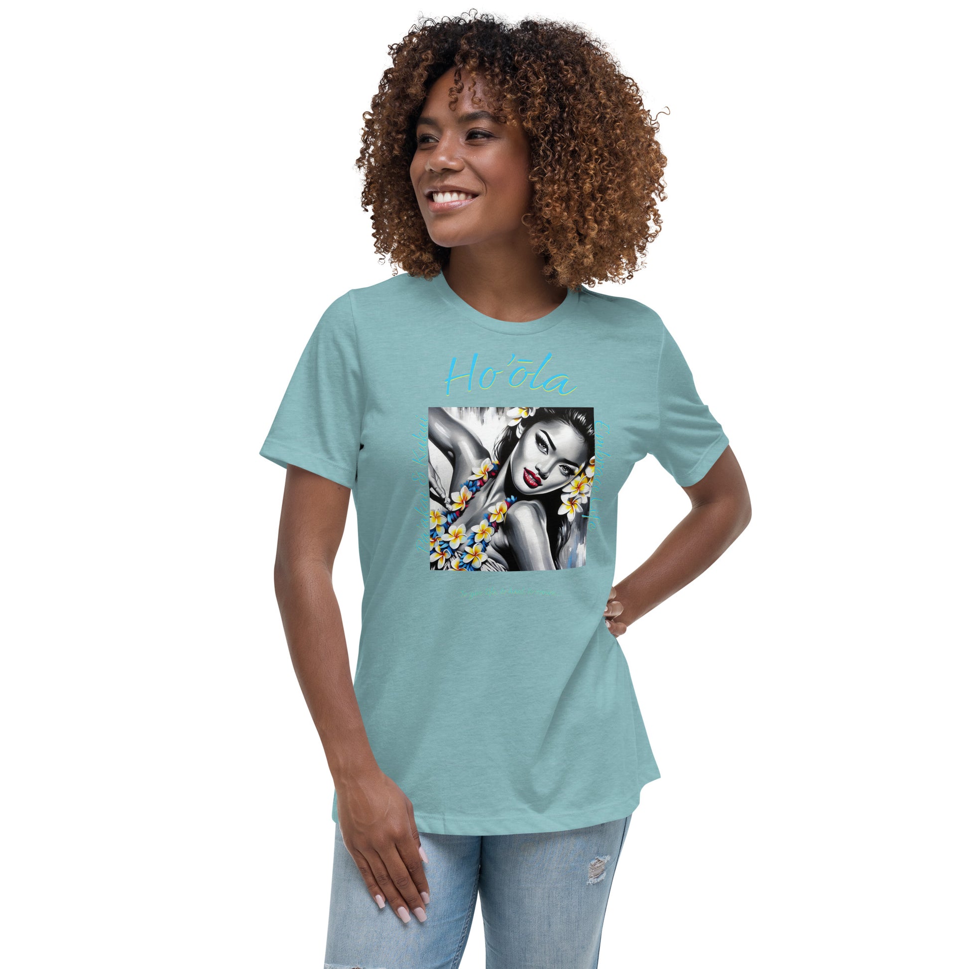 Aloha Wahine Hawai'i Women's Relaxed T-Shirt T-shirt Pa'akai & Kukui