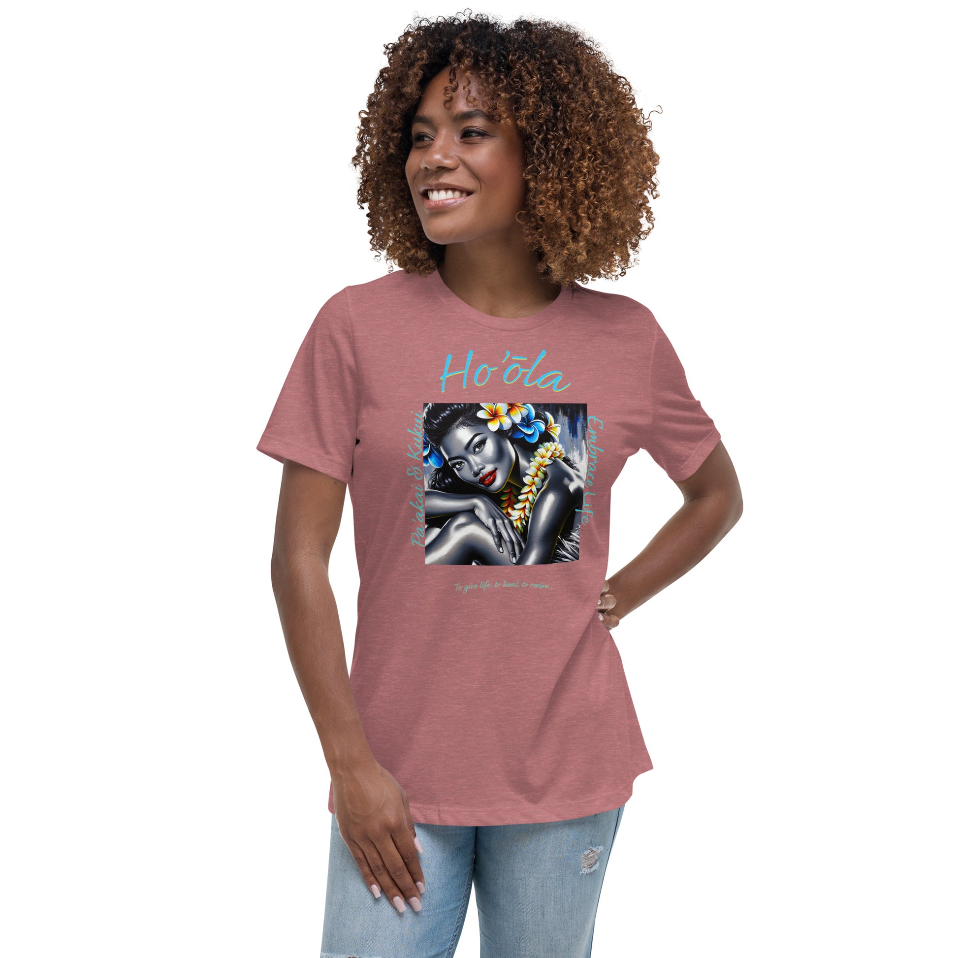 Aloha Wahine Hawai'i Women's Relaxed T-Shirt T-shirt Pa'akai & Kukui