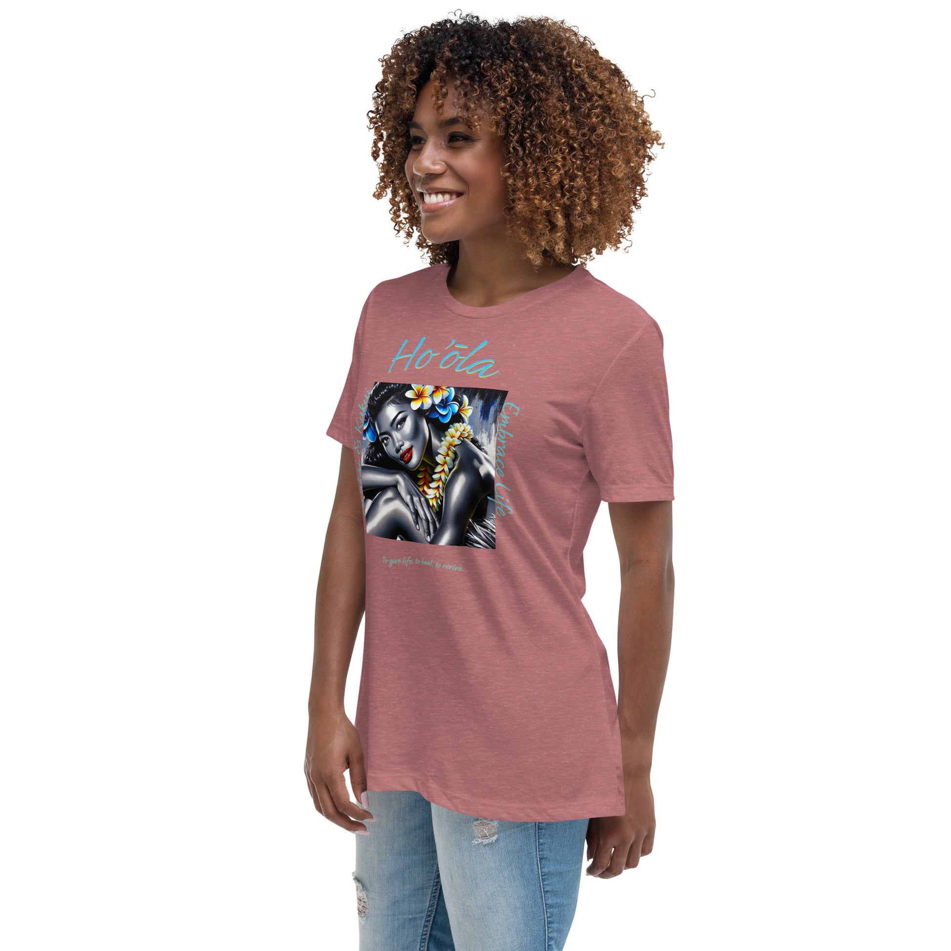 Aloha Wahine Hawai'i Women's Relaxed T-Shirt T-shirt Pa'akai & Kukui