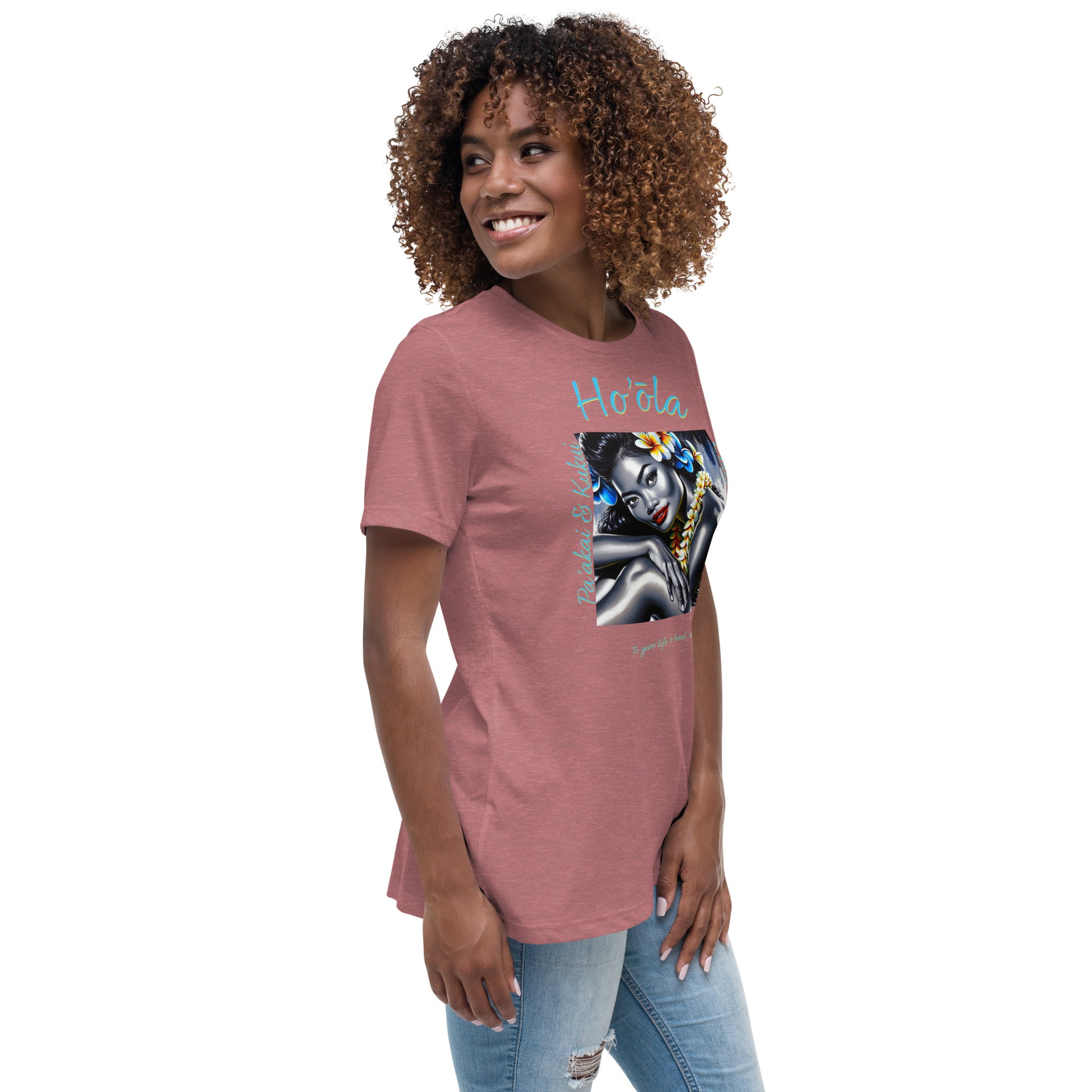 Aloha Wahine Hawai'i Women's Relaxed T-Shirt T-shirt Pa'akai & Kukui