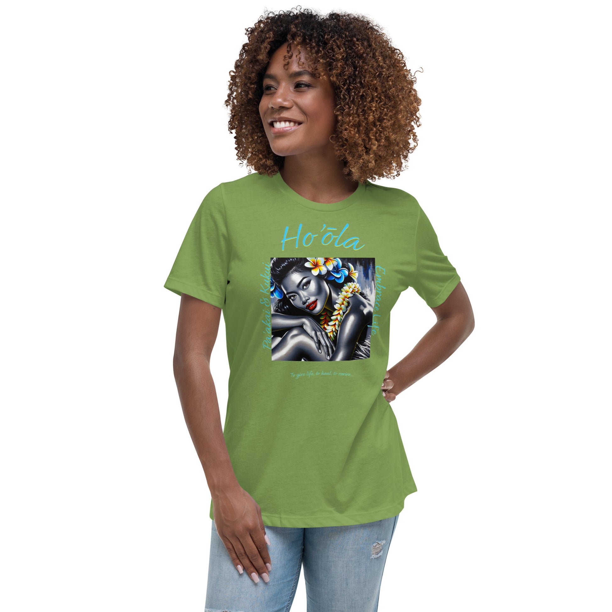 Aloha Wahine Hawai'i Women's Relaxed T-Shirt T-shirt Pa'akai & Kukui