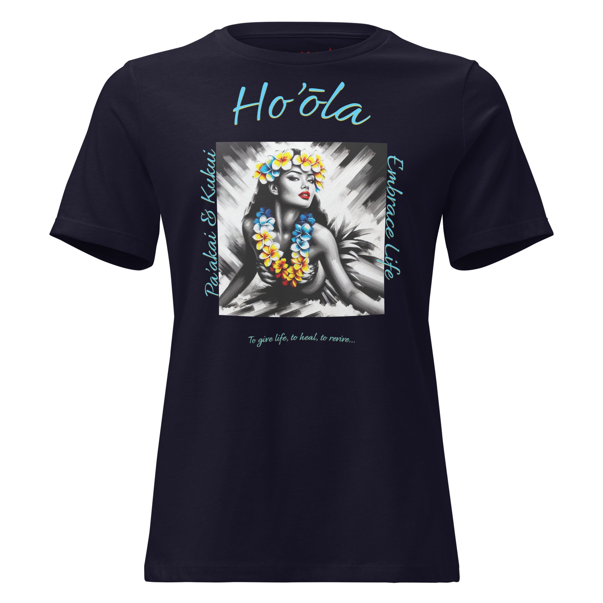 Aloha Wahine Hawai'i Women's Relaxed T-Shirt T-shirt Pa'akai & Kukui