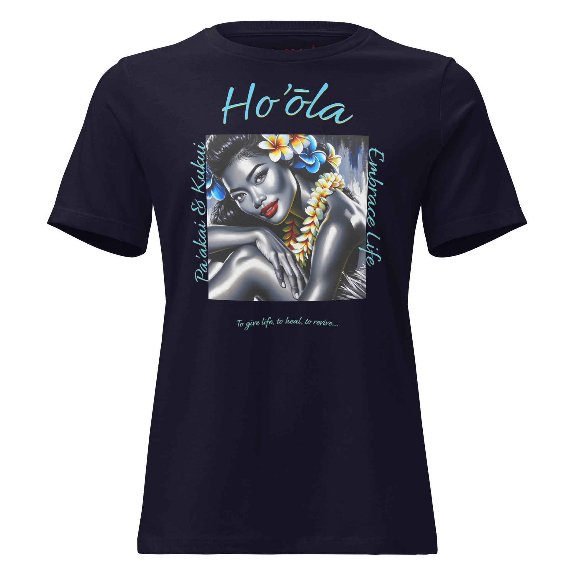 Aloha Wahine Hawai'i Women's Relaxed T-Shirt T-shirt Pa'akai & Kukui