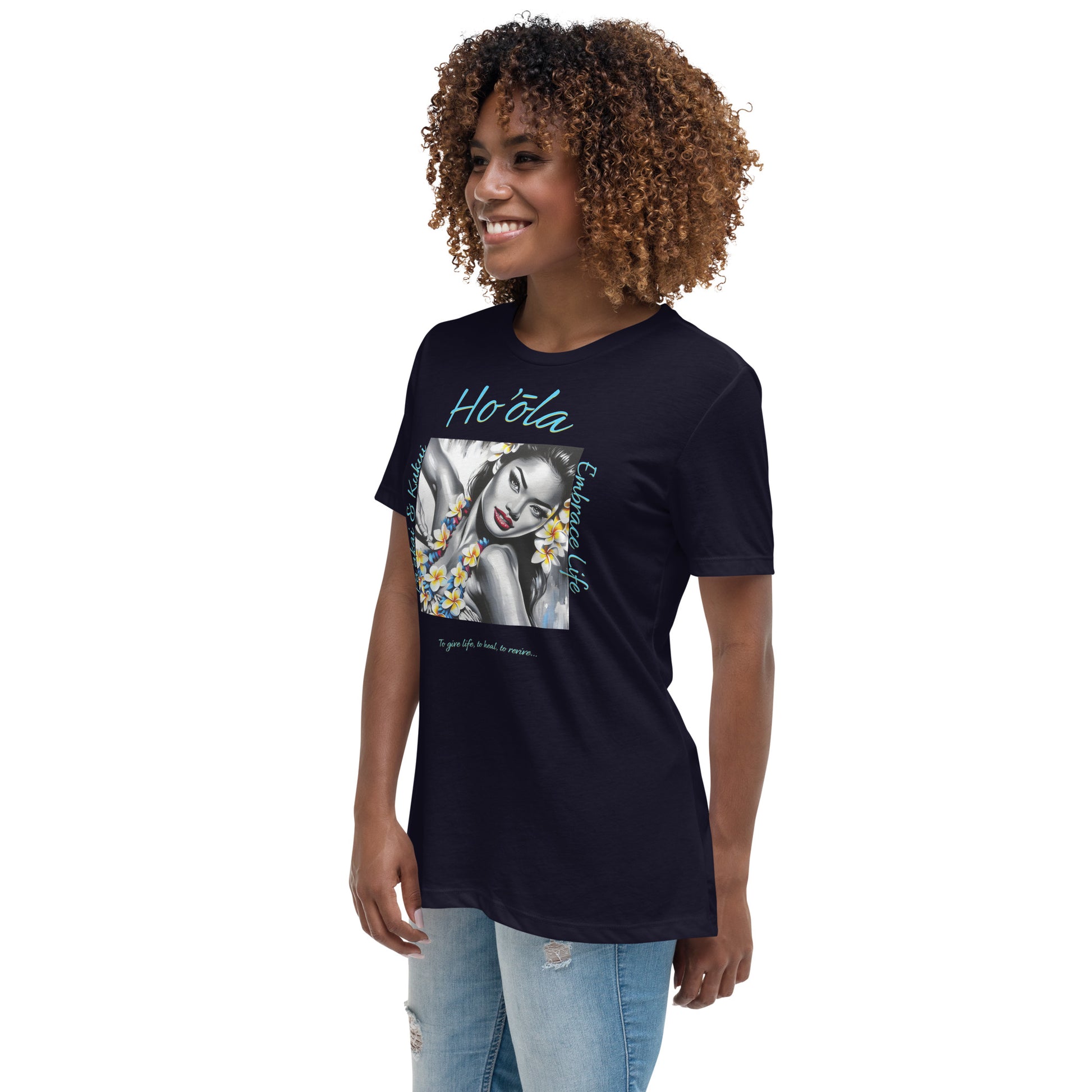 Aloha Wahine Hawai'i Women's Relaxed T-Shirt T-shirt Pa'akai & Kukui