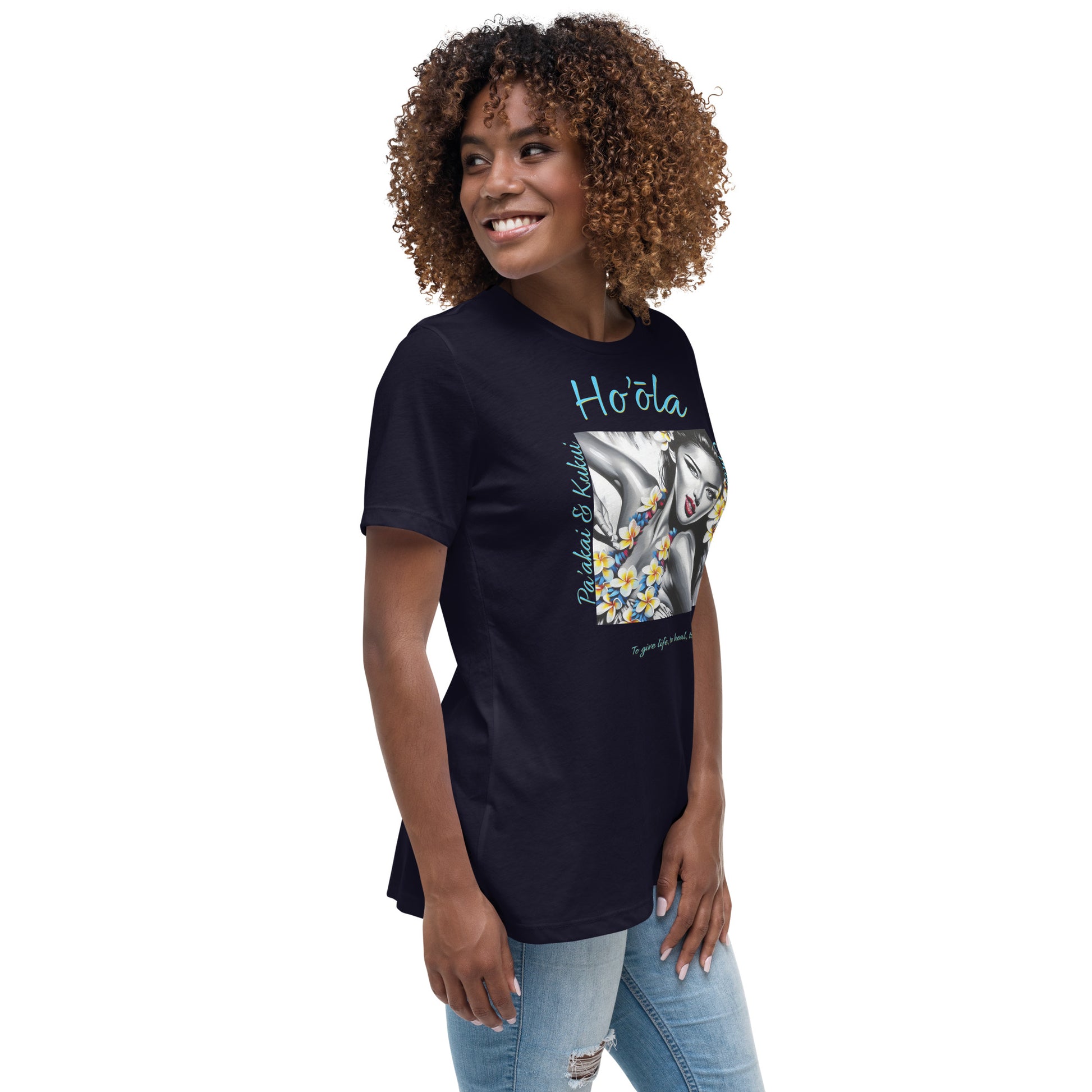Aloha Wahine Hawai'i Women's Relaxed T-Shirt T-shirt Pa'akai & Kukui