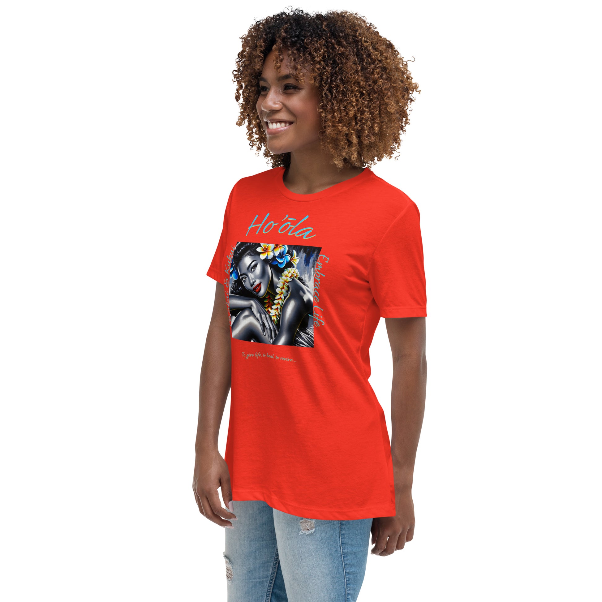 Aloha Wahine Hawai'i Women's Relaxed T-Shirt T-shirt Pa'akai & Kukui