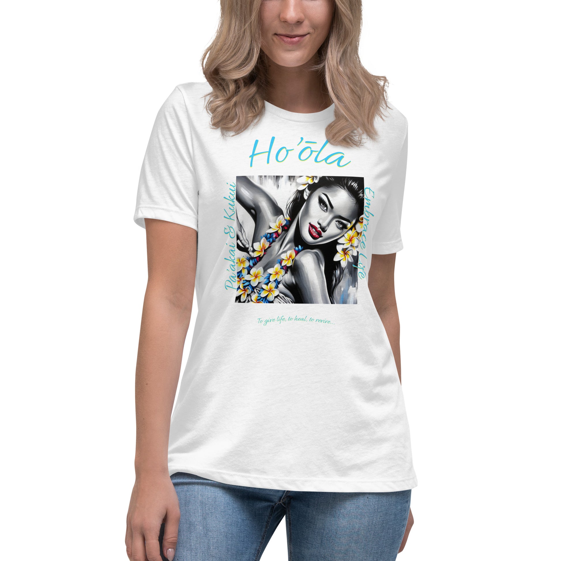 Aloha Wahine Hawai'i Women's Relaxed T-Shirt T-shirt Pa'akai & Kukui
