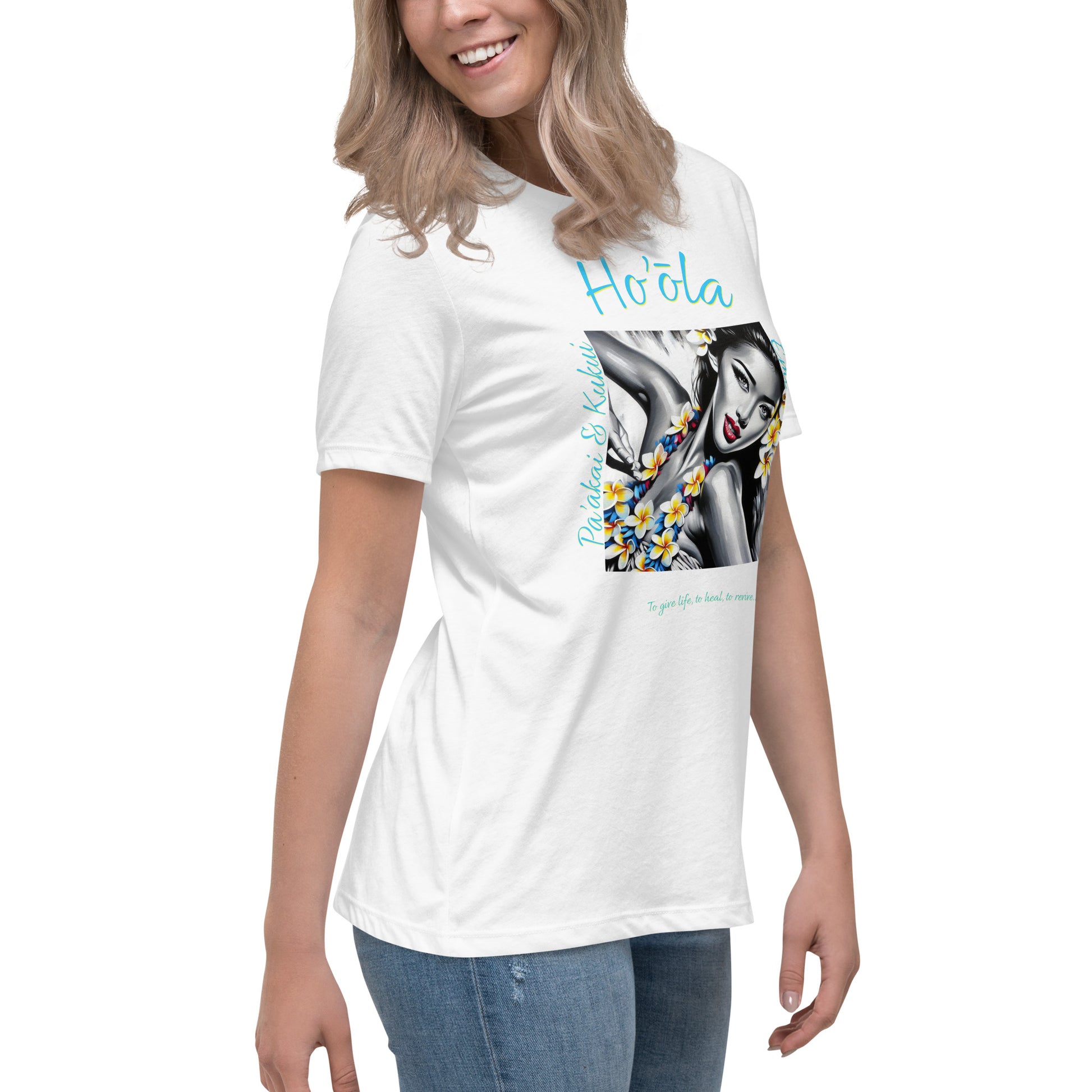 Aloha Wahine Hawai'i Women's Relaxed T-Shirt T-shirt Pa'akai & Kukui
