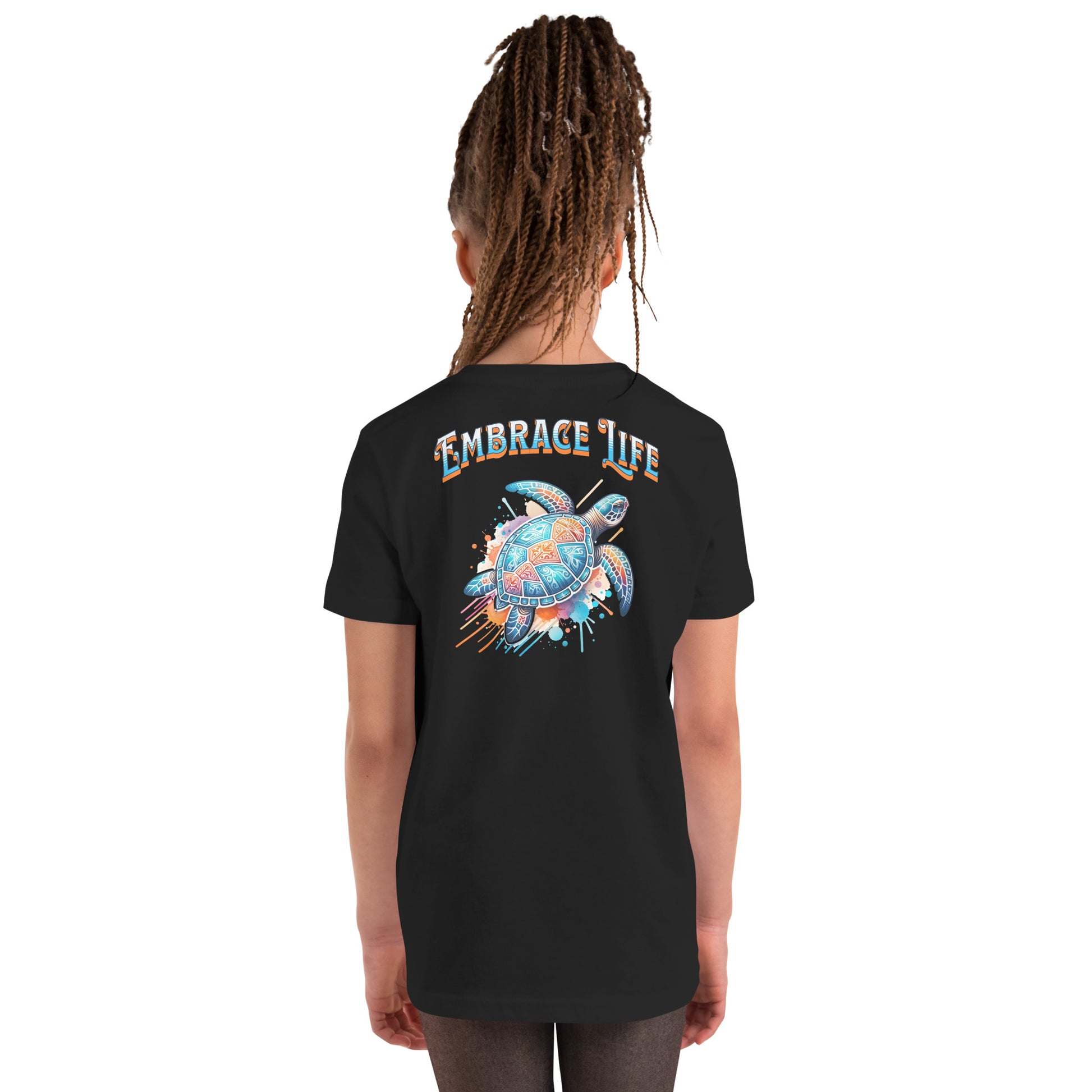 Tribal Sea Turtle - Youth Short Sleeve T-Shirt T-shirt Pa'akai & Kukui