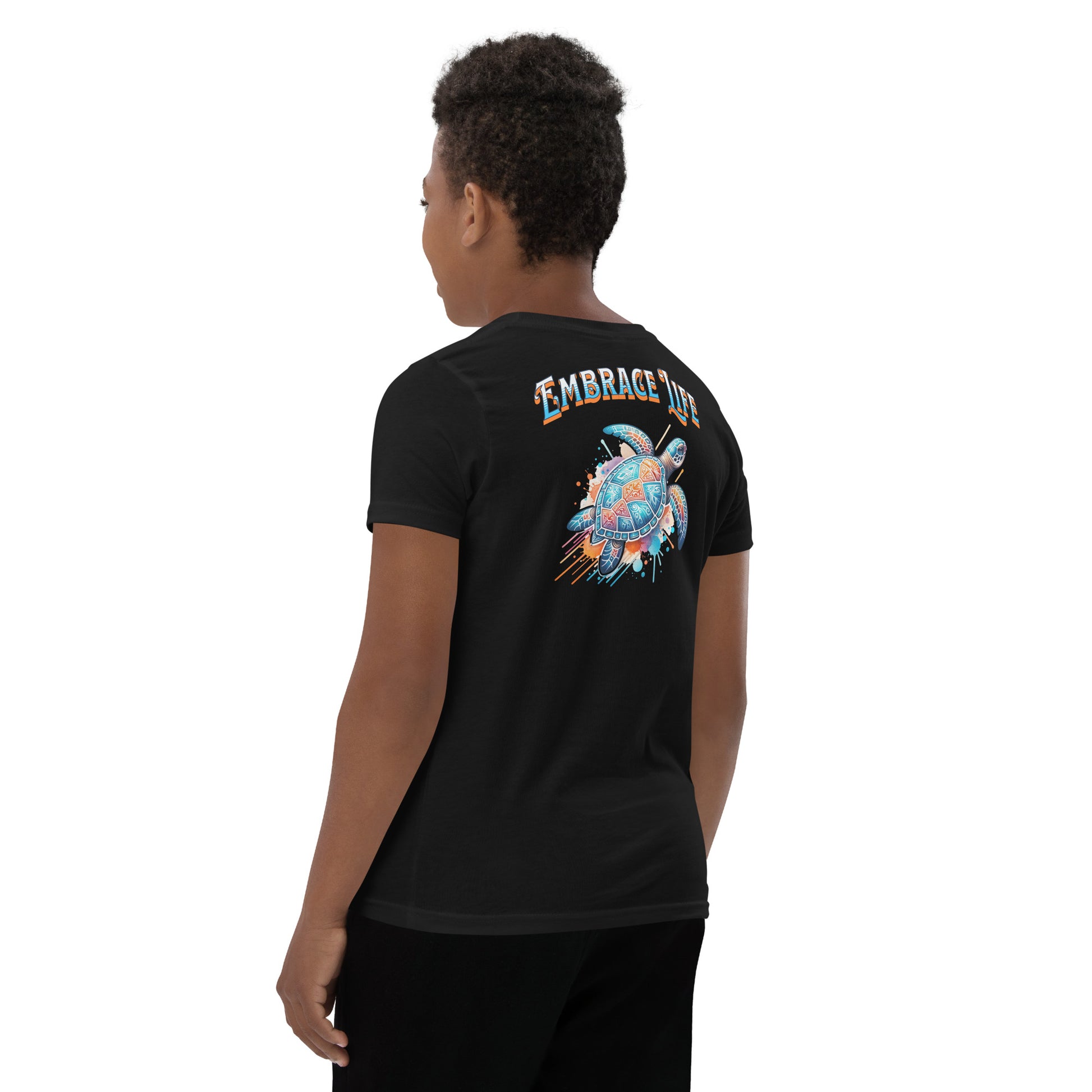 Tribal Sea Turtle - Youth Short Sleeve T-Shirt T-shirt Pa'akai & Kukui