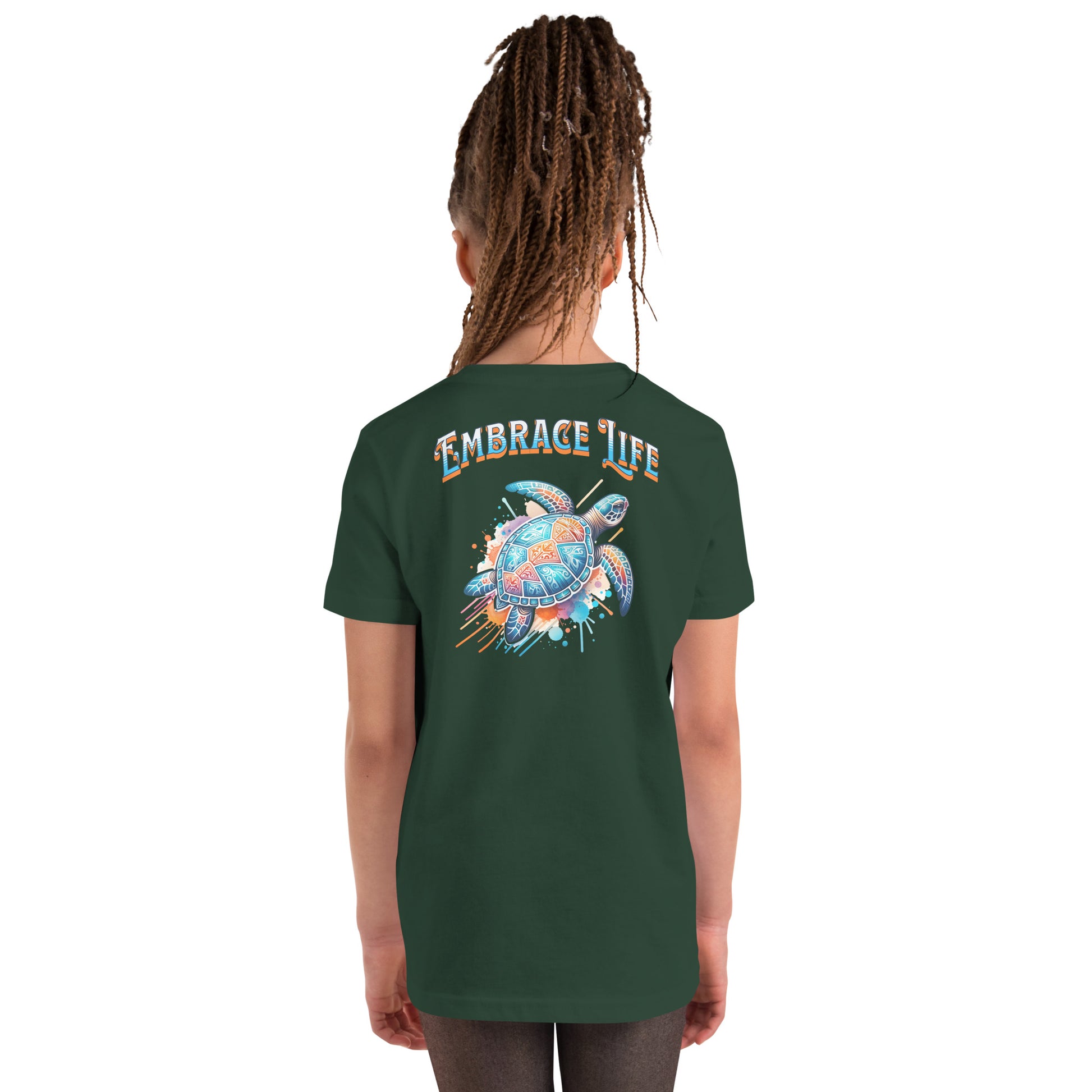 Tribal Sea Turtle - Youth Short Sleeve T-Shirt T-shirt Pa'akai & Kukui