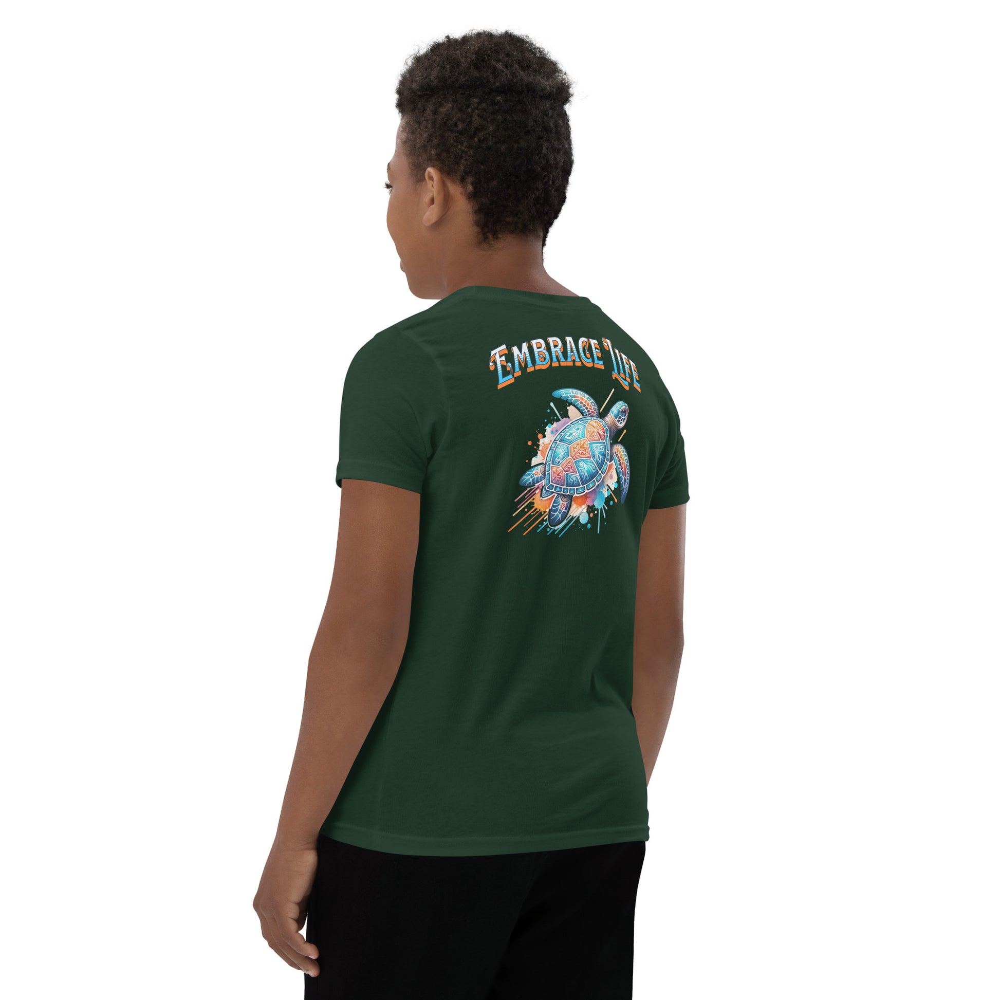 Tribal Sea Turtle - Youth Short Sleeve T-Shirt T-shirt Pa'akai & Kukui