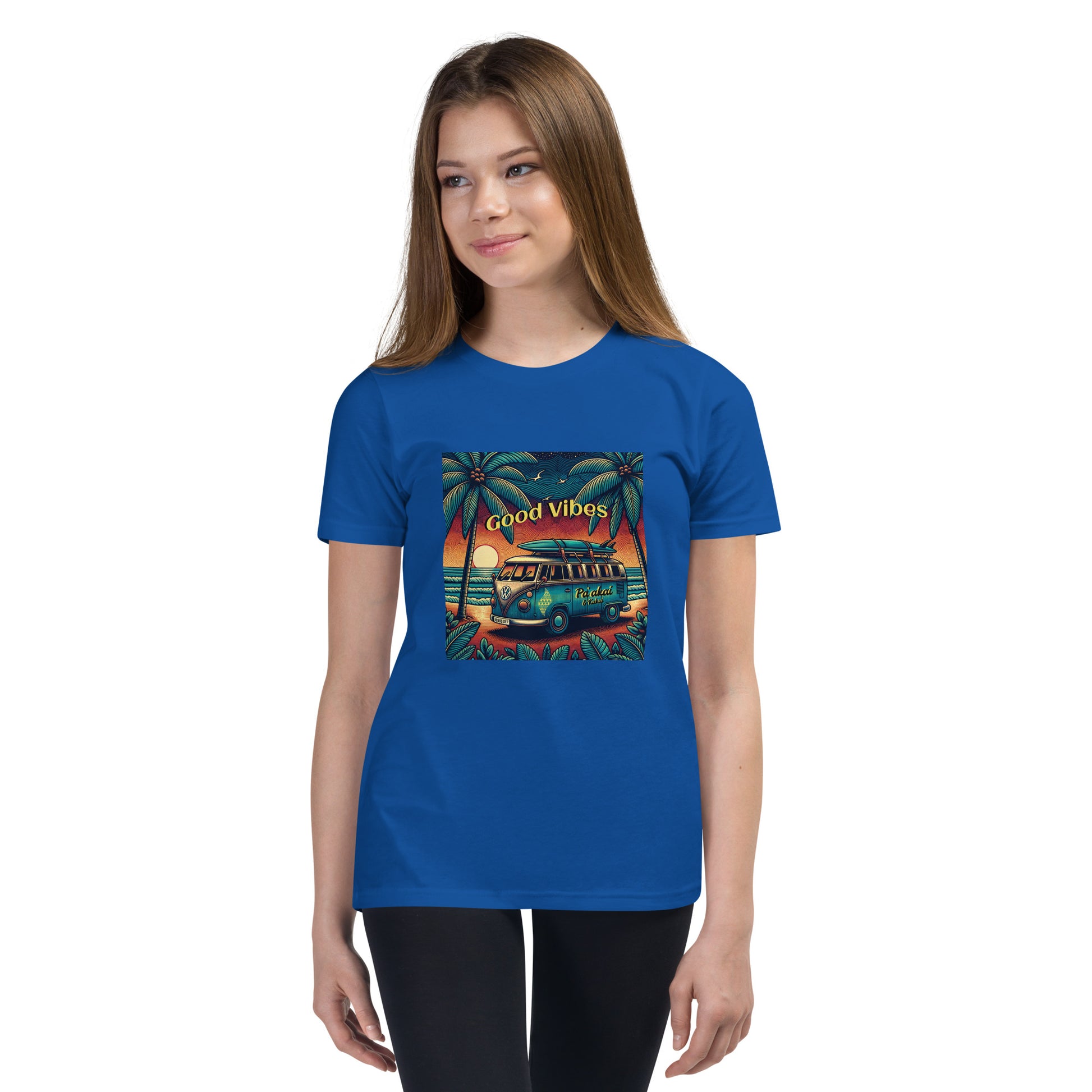 VW Good Vibes Youth Short Sleeve T-Shirt Youth T-shirt Pa'akai & Kukui True Royal S