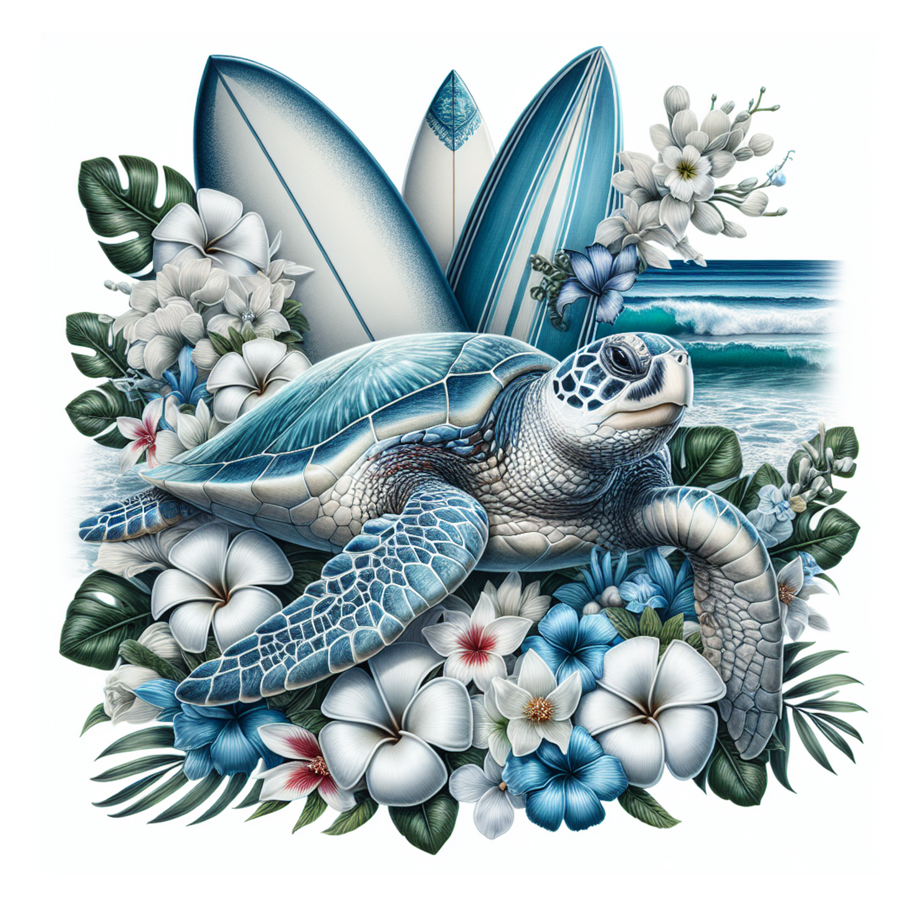 Blue Sea Turtle