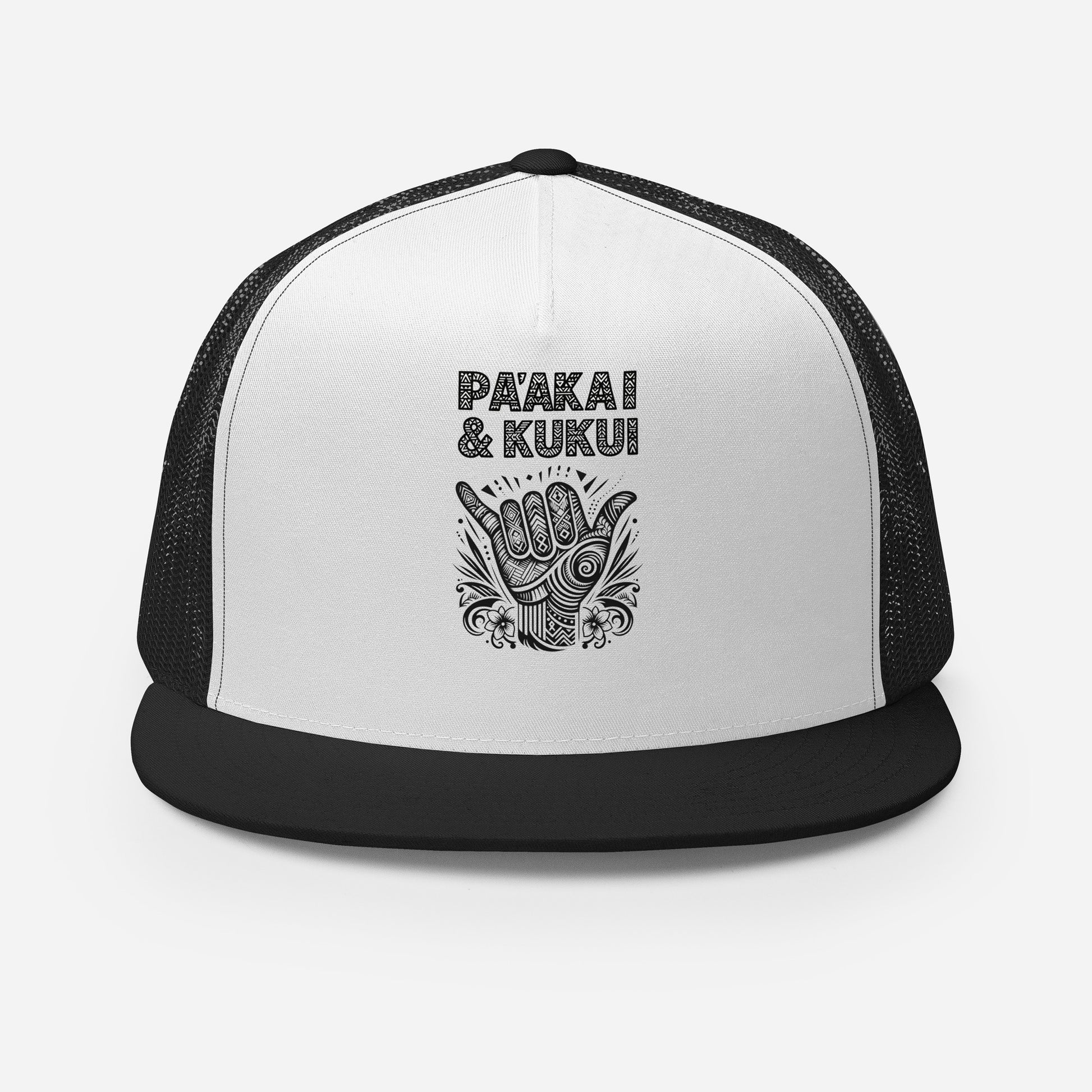 Tribal Shaka Trucker Cap Trucker Hat Pa'akai & Kukui