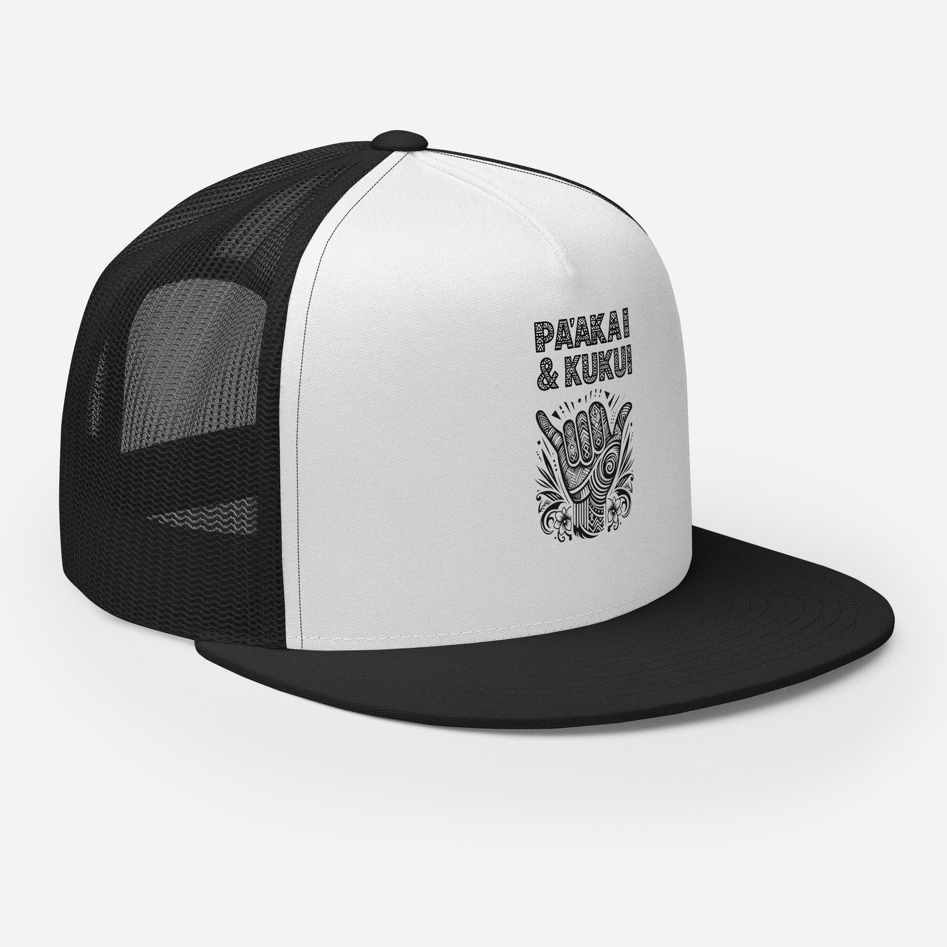 Tribal Shaka Trucker Cap Trucker Hat Pa'akai & Kukui