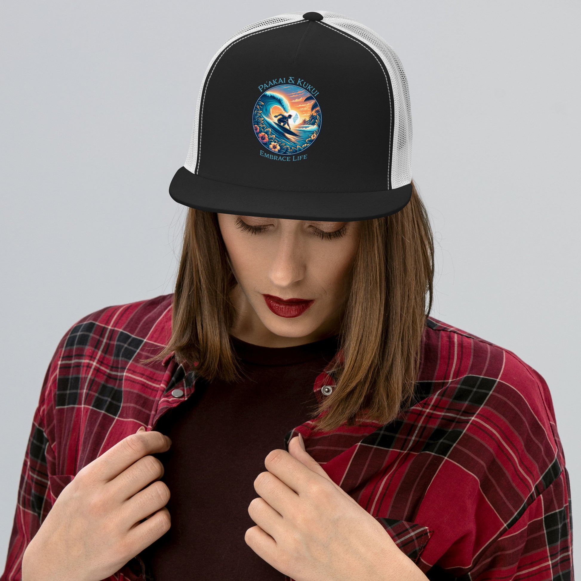 Kai pi'i Trucker Cap Trucker Hat Pa'akai & Kukui