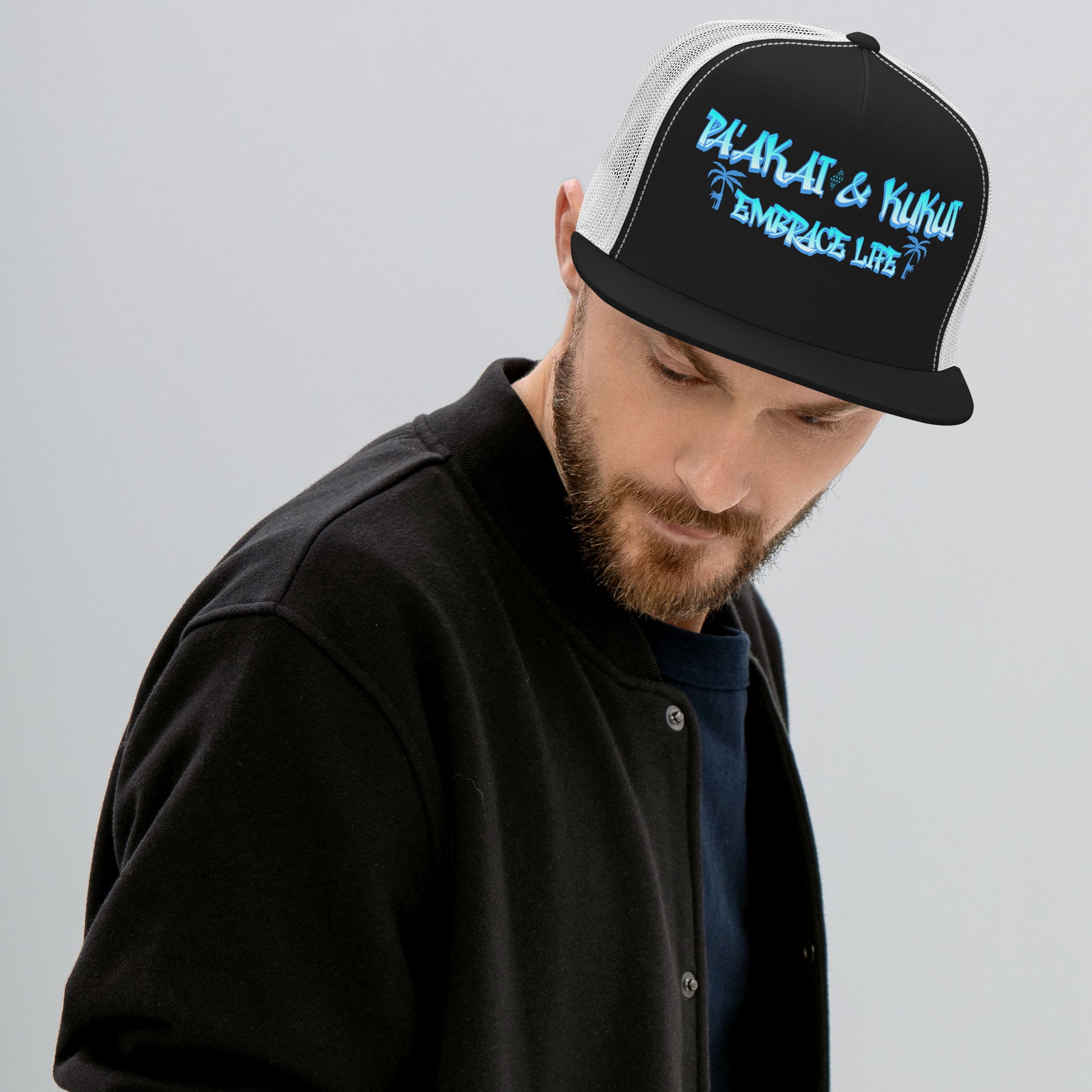 ʻŌlino Trucker Cap Trucker Hat Pa'akai & Kukui