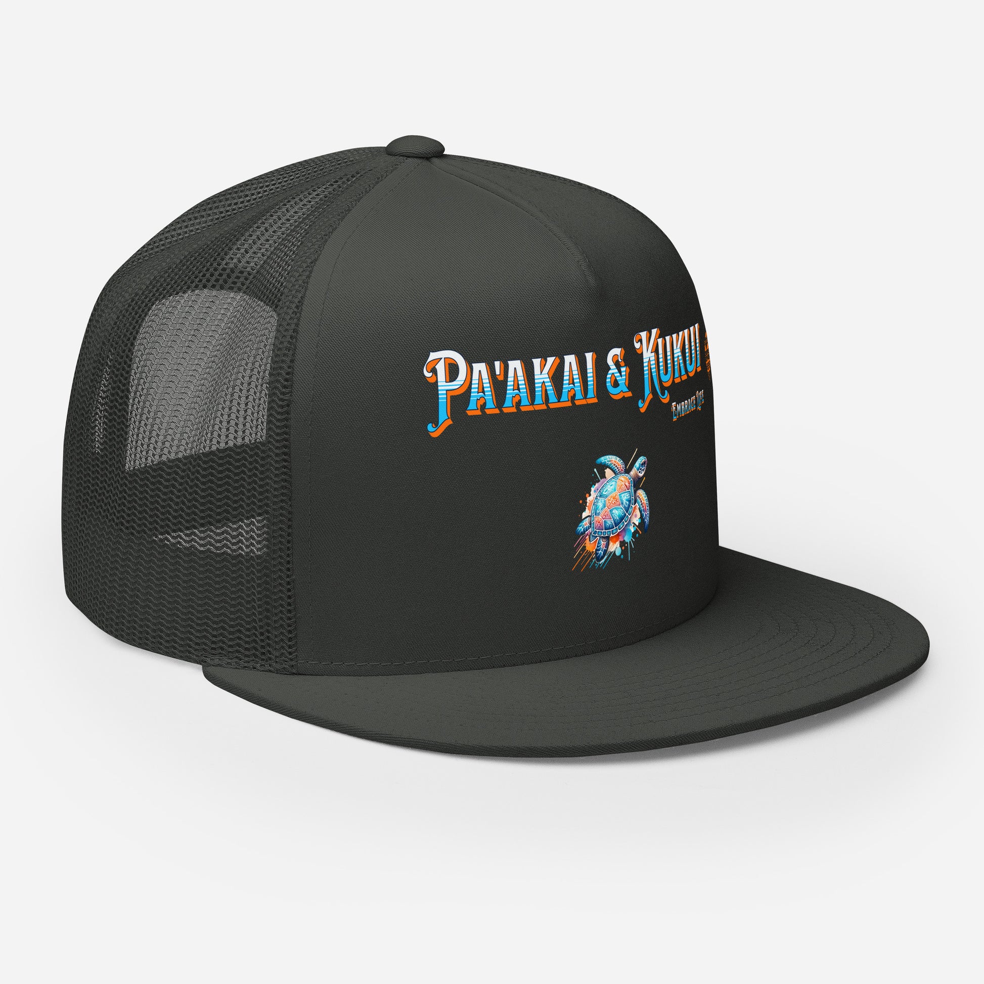 Tribal Sea Turtle Trucker Cap Trucker Hat Pa'akai & Kukui