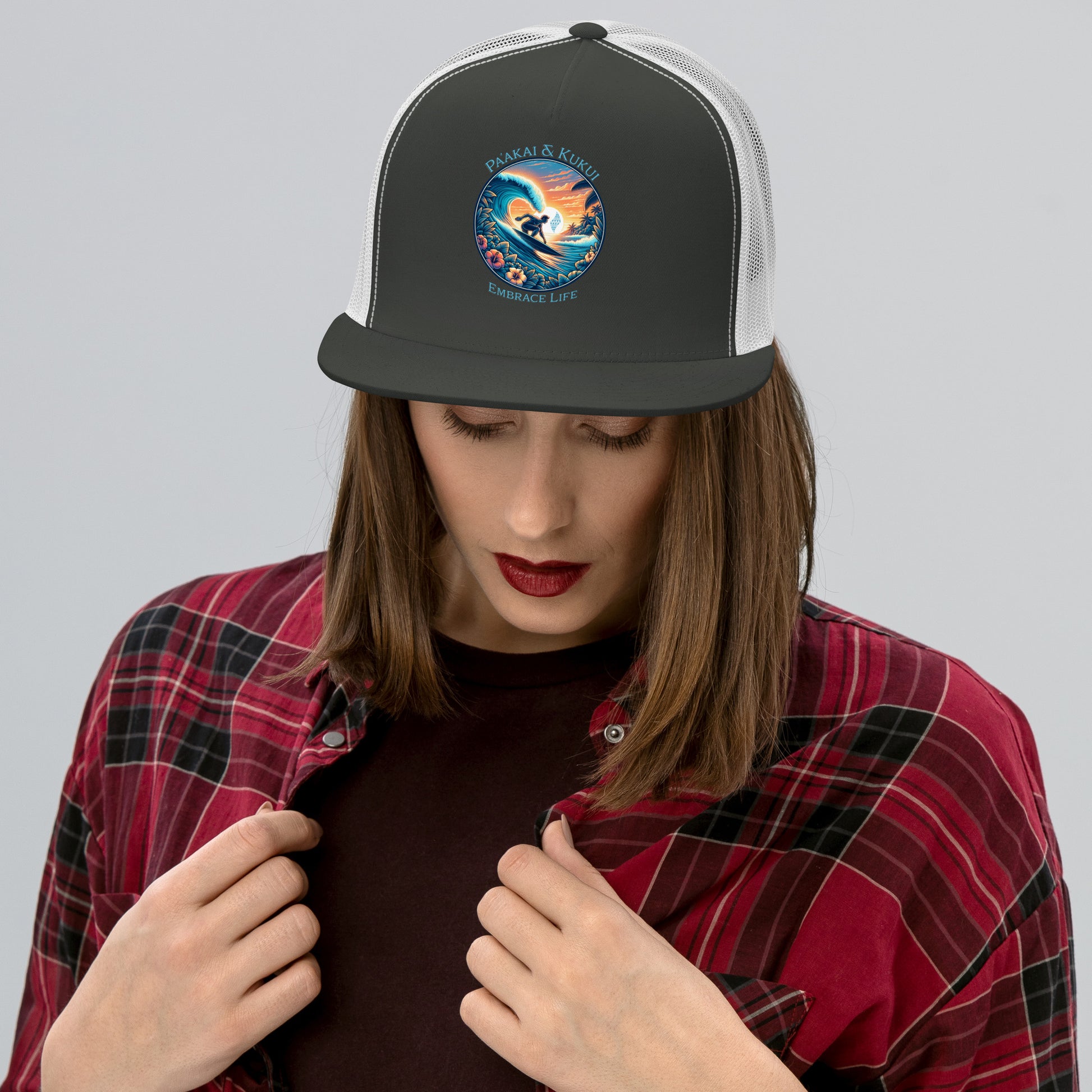 Kai pi'i Trucker Cap Trucker Hat Pa'akai & Kukui