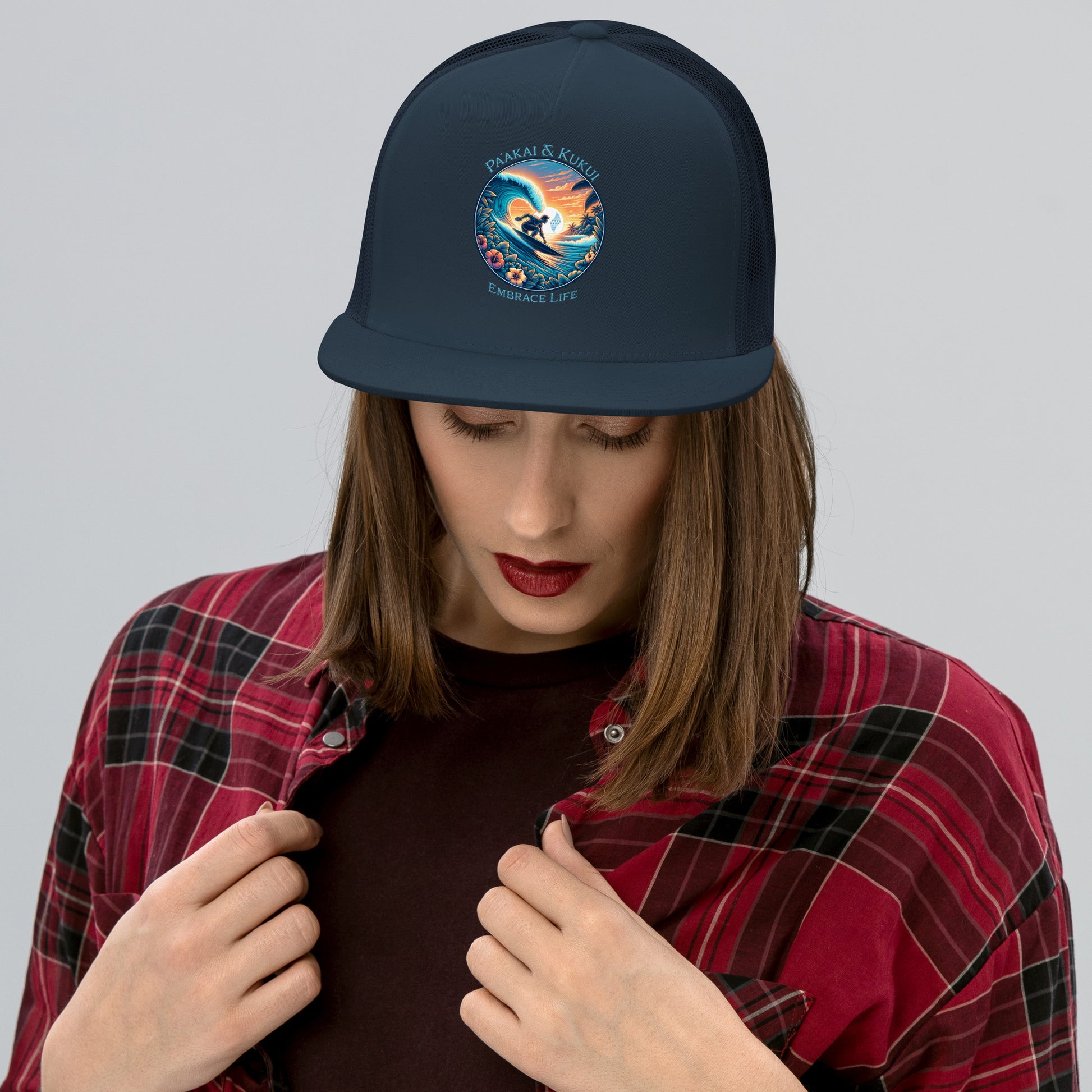 Kai pi'i Trucker Cap Trucker Hat Pa'akai & Kukui