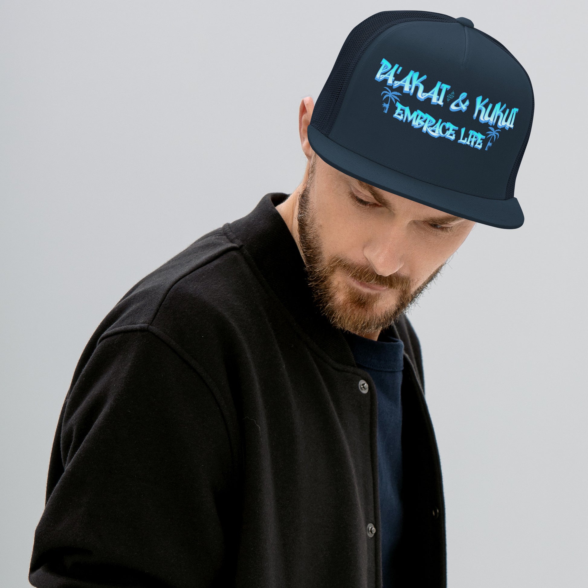 ʻŌlino Trucker Cap Trucker Hat Pa'akai & Kukui
